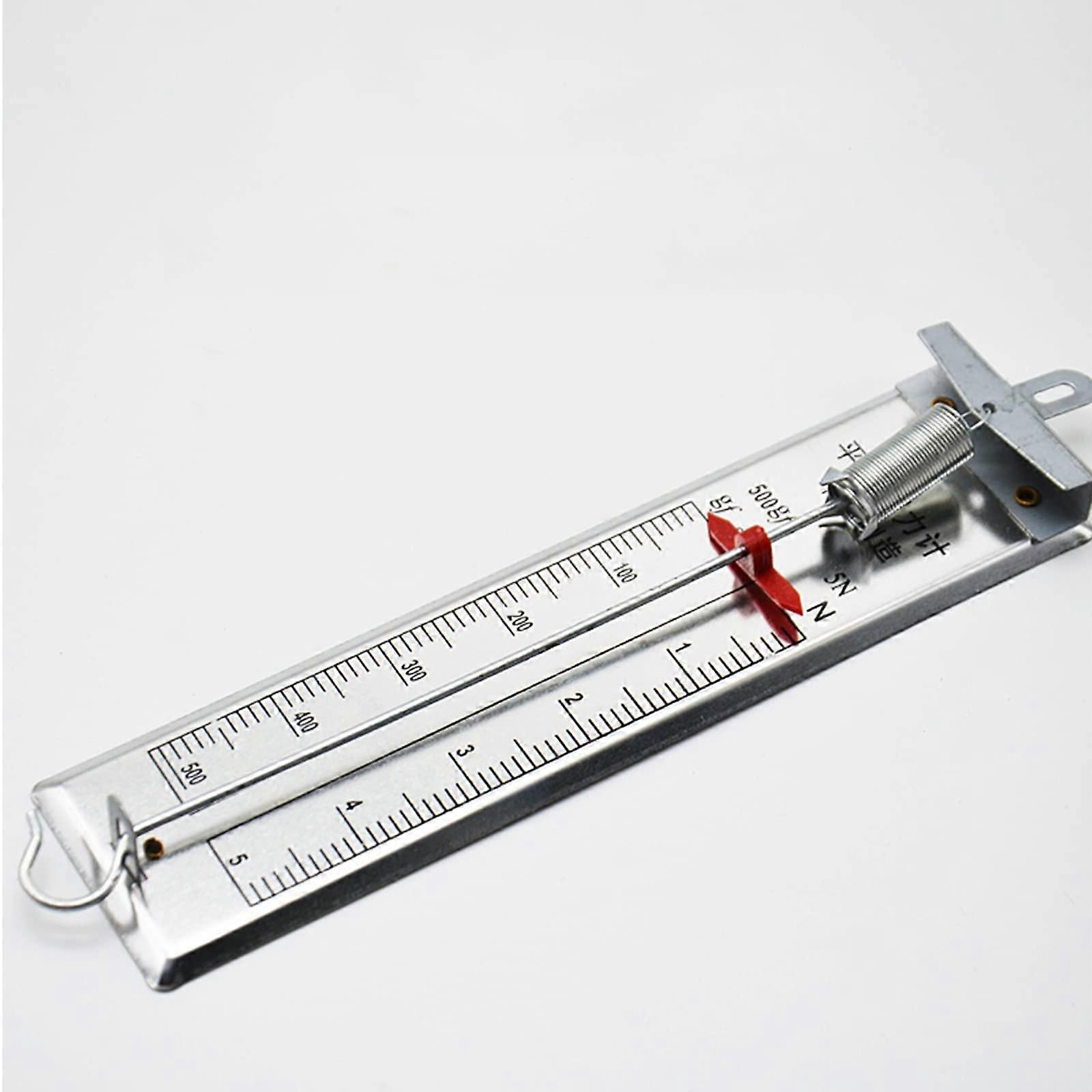 Newton Force Meter Spring Scale Max Capacity 5N 500G Dual Scale Labeled Physics Lab Experiment Kit