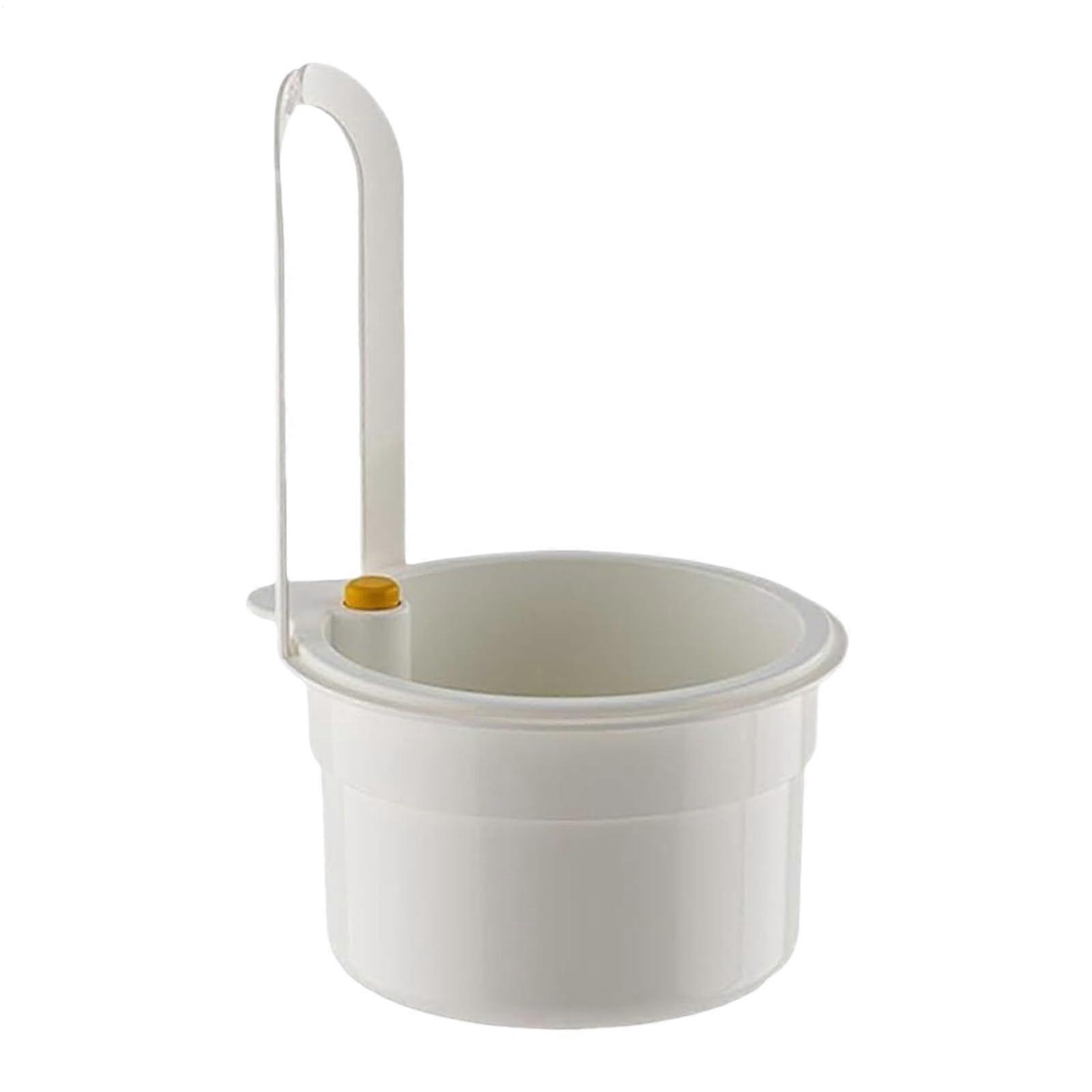 Sink Strainer | Odor-Reducing Drain Basket for Kitchen Sink, Fruit Strainer, White Plastic, Compatible with Standard Drains