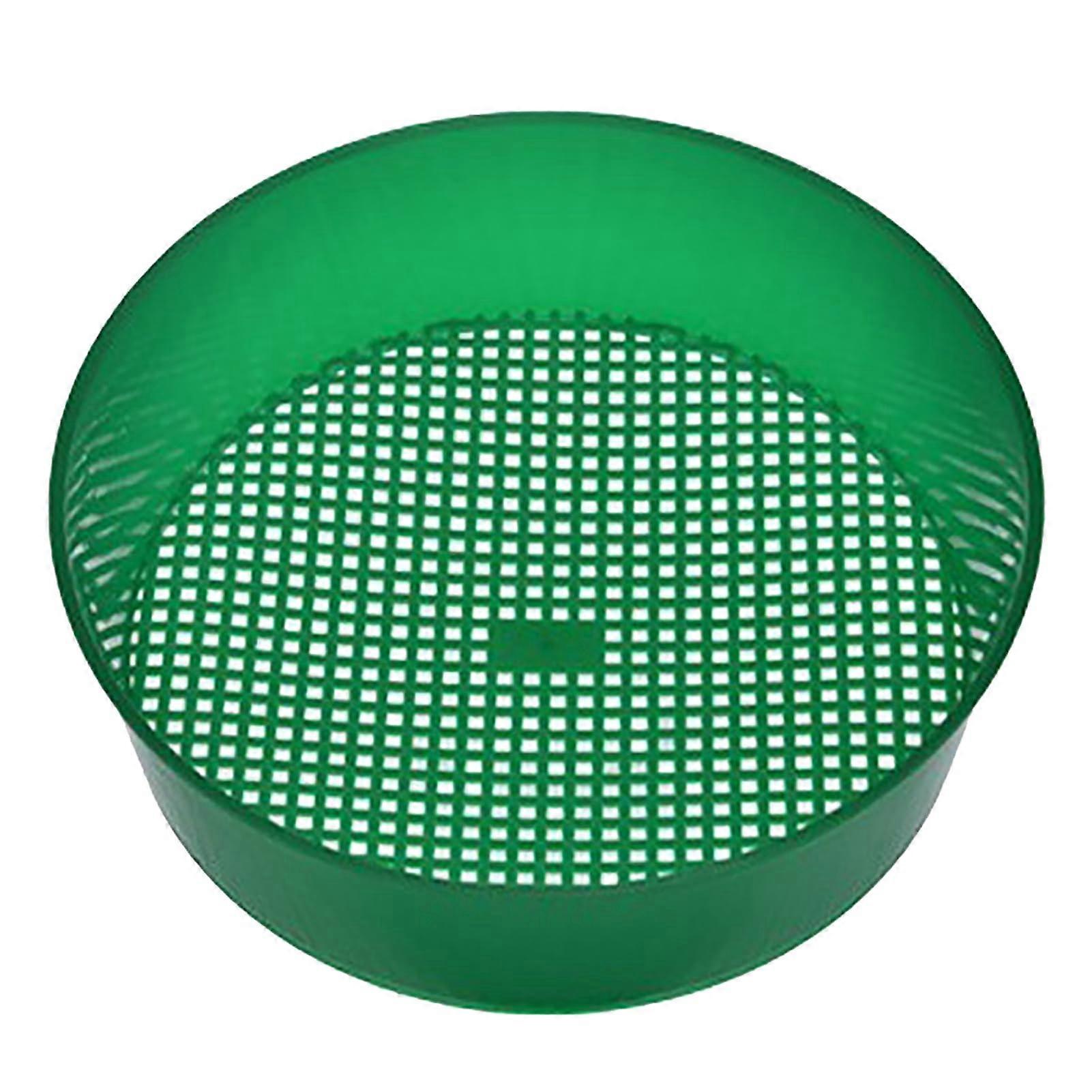 Floor Sieve for Garden - Round Plastic Sand Sieve 8.27 x 1.97 Inches for Soil, Gravel, Stones, and Dirt Straining