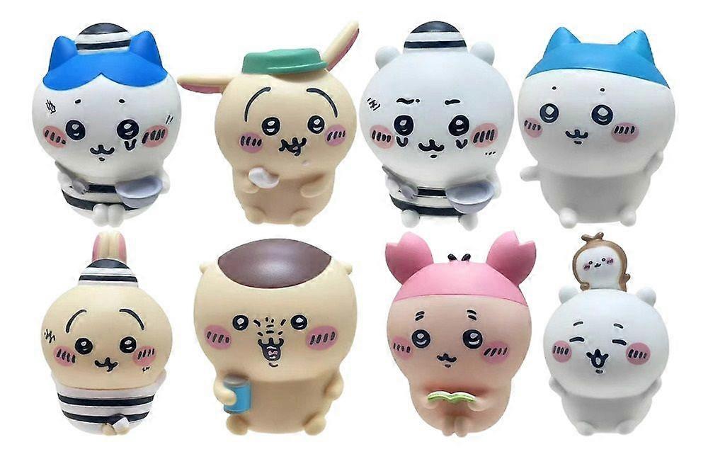 Kawaii Chiikawa Action Figure ، نموذج Chiikawas ، 8 قطع