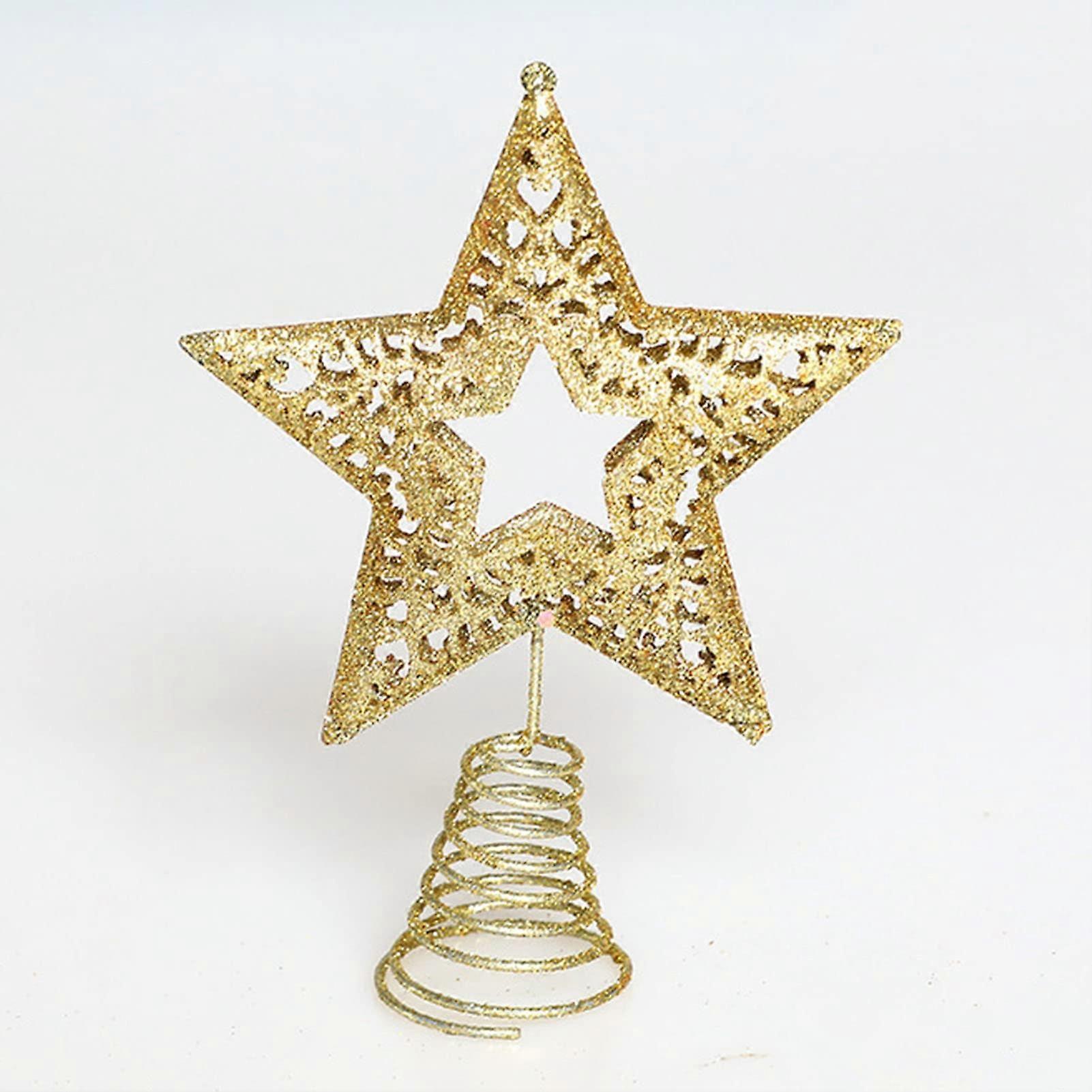 Glitter Star Christmas Tree Topper for Small Christmas Tree Decoration 5