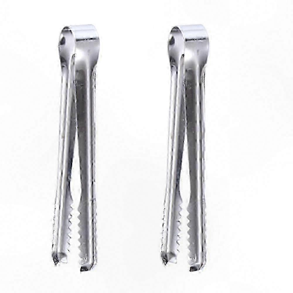 Silver Claw Grip Ice Tongs for Home, Bar, and Hotel Use with Stainless Steel Design for Ice Buckets and Sugar Cubes