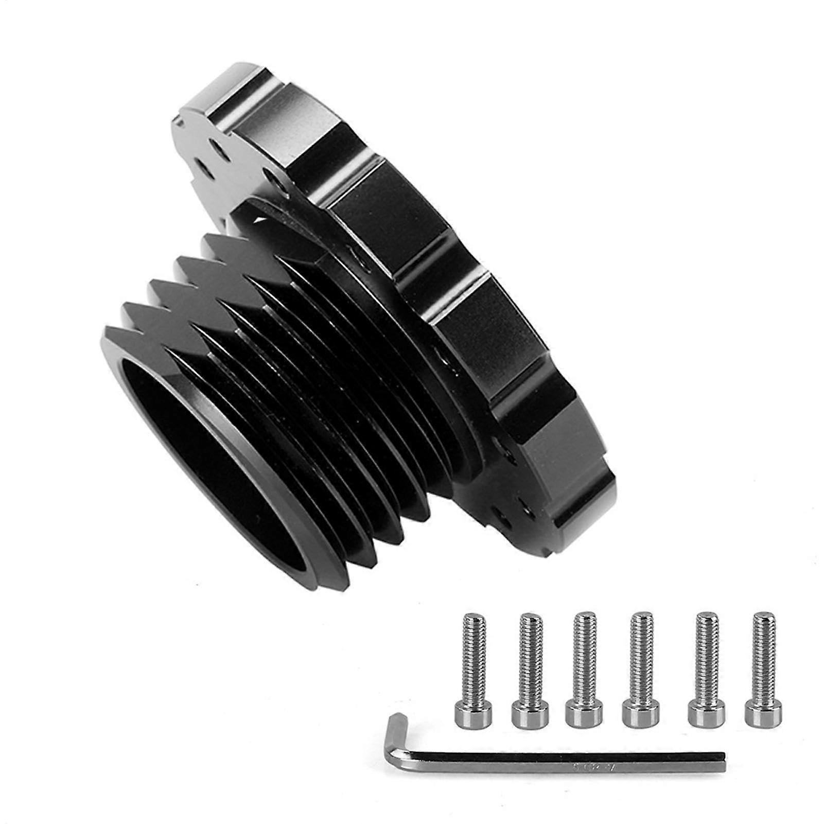 Steering Wheel Adapter, Aluminum Alloy Quick Release Hub for Precision Fit, Enhanced Control Black