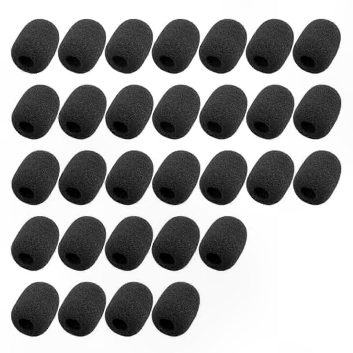 30-Pack Mini Foam Windscreens for Lapel Microphones, Compatible with Headset Mics, Durable and Lightweight Covers