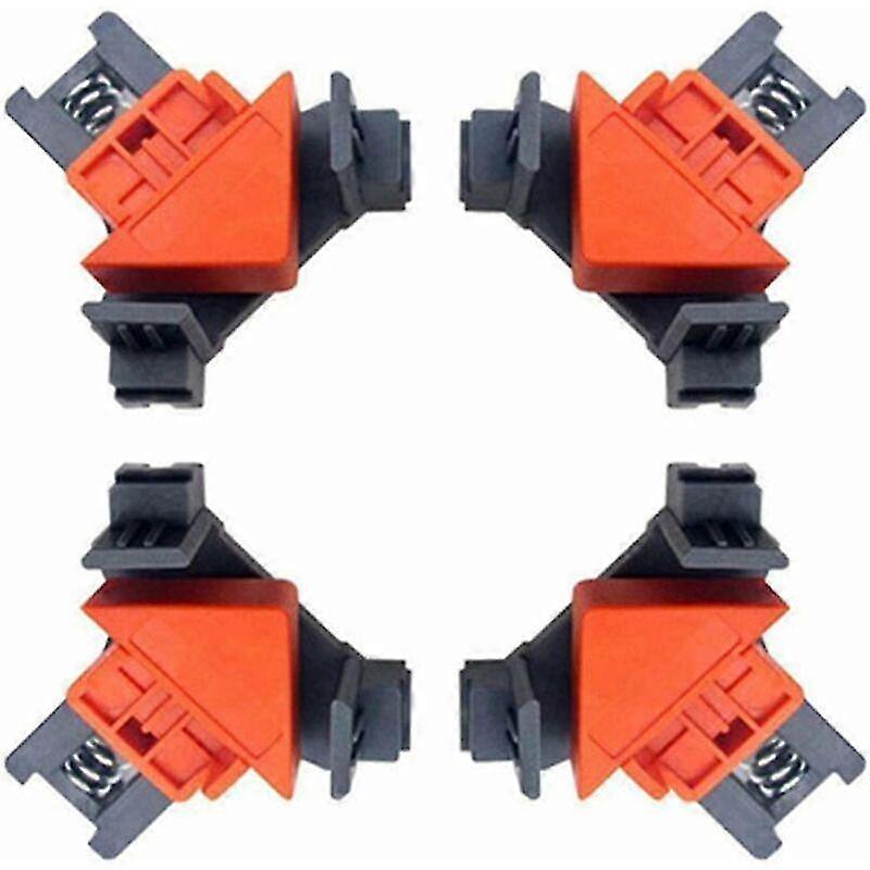 4 Pack Right Angle Clamps for Woodworking, Carpentry 90 Degree Right Angle Clamp Clip Quick Fix Picture Frame Corner Clamps