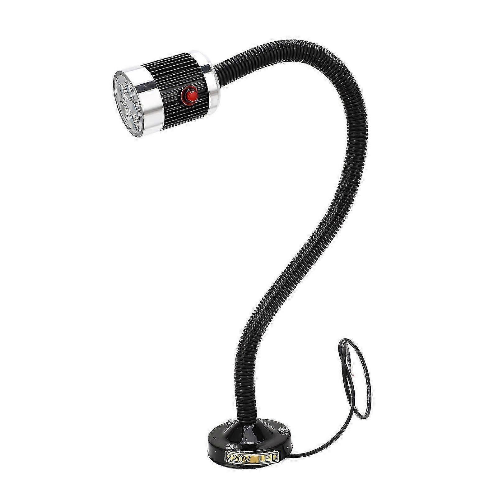 Round Magnetic Base Gooseneck LED Work Lamp 5W AC220V for CNC Lathe
