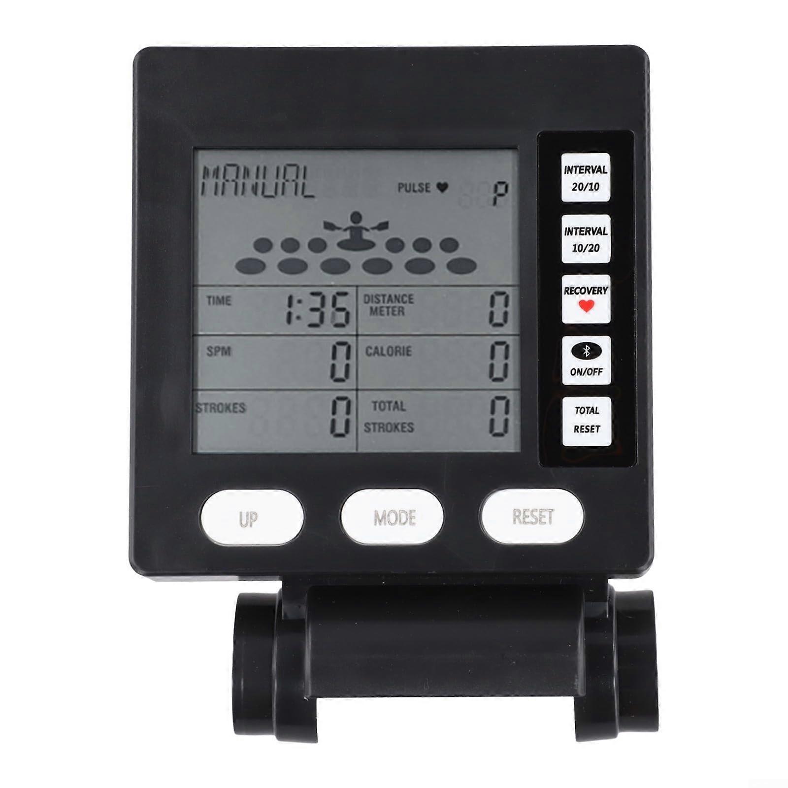 Digital Rowing Machine Monitor Counter Display with Wireless Connection, Distance, Time, and Calorie Tracking for Wind Resistance Rower