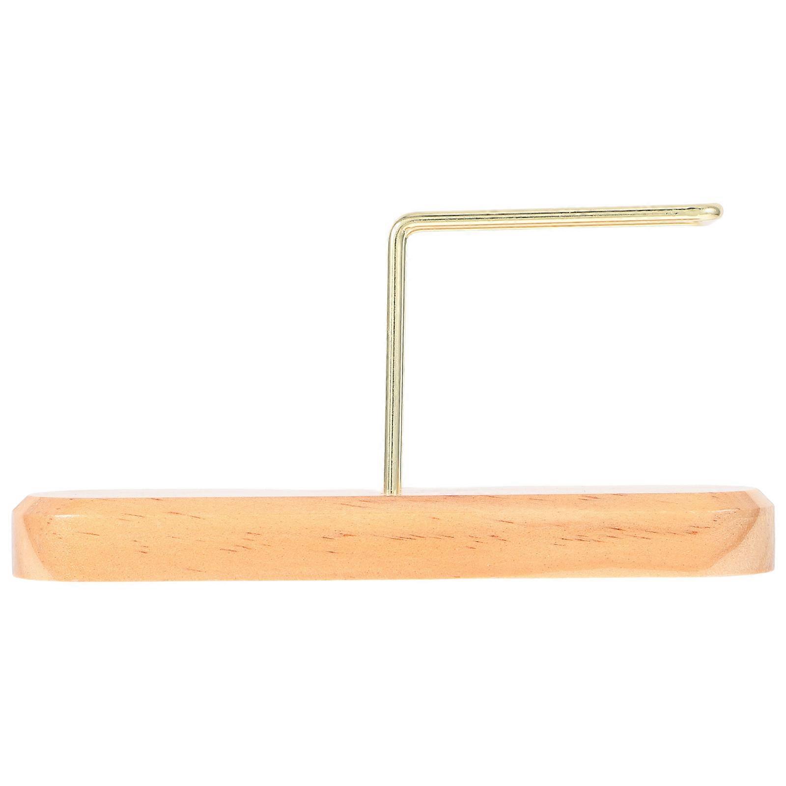 Elegant Cherry Wood and Brass Coffee Filter Holder for Home Kitchen Organized Storage Compact Design