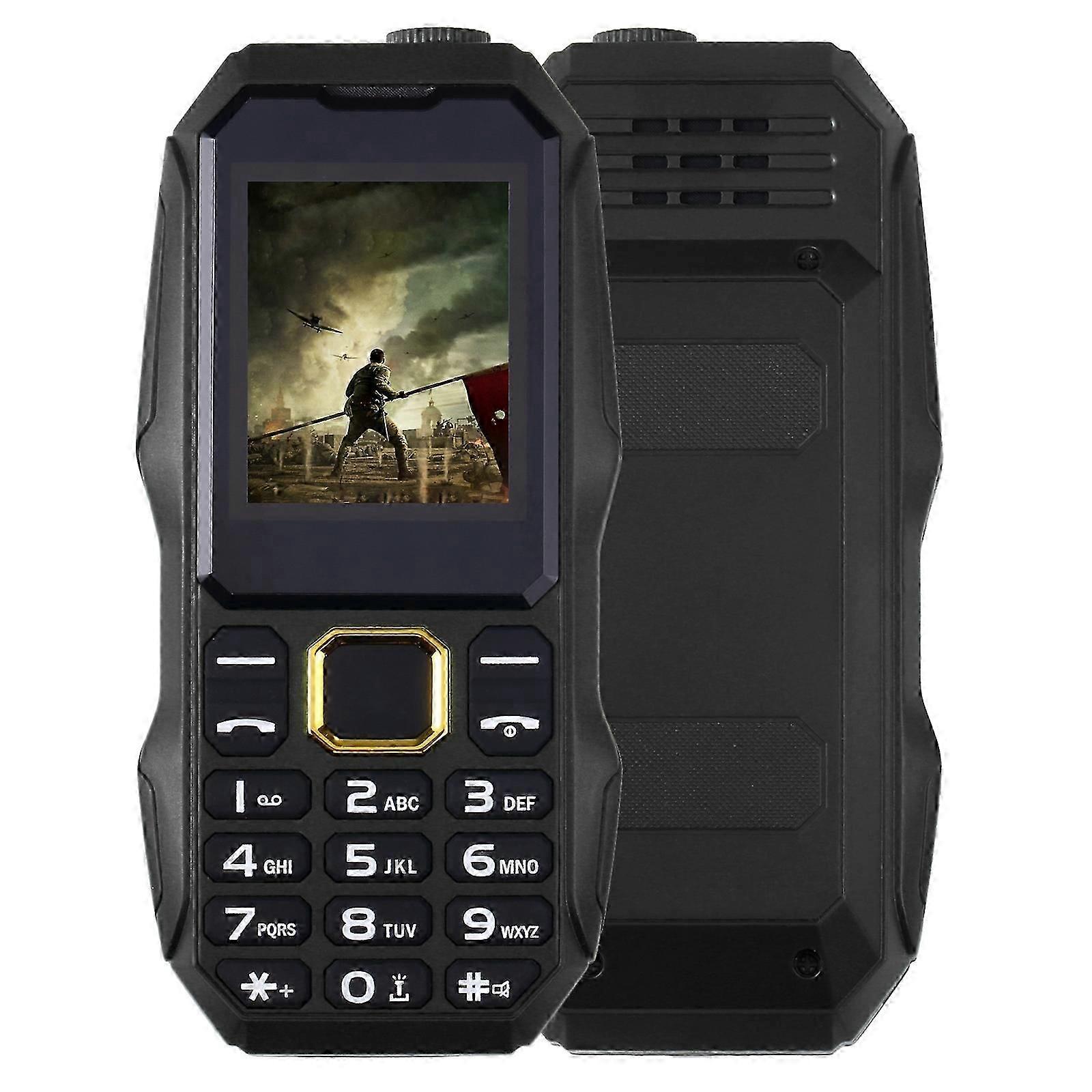 2025 W2025 Triple Proofing Elder Phone, étanche aux chocs et à la poussière, batterie 5800mAh, 1,8 pouce, 21 touches, lampe de poche LED, double SIM