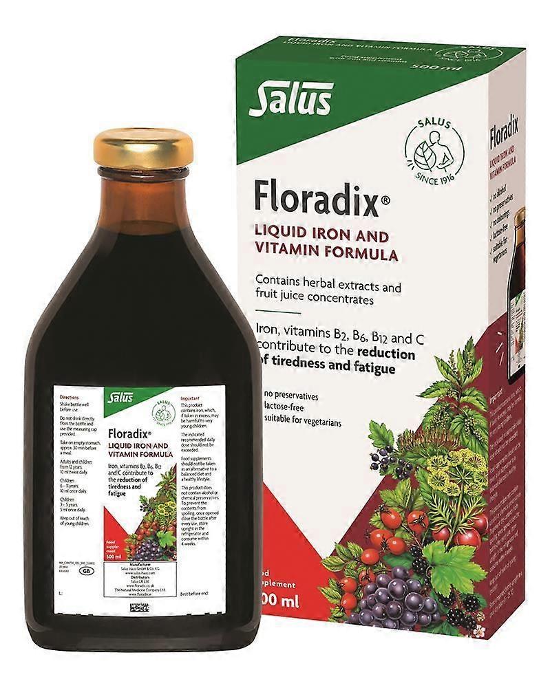 Floradix liquid iron formula 500ml - 3 Pack