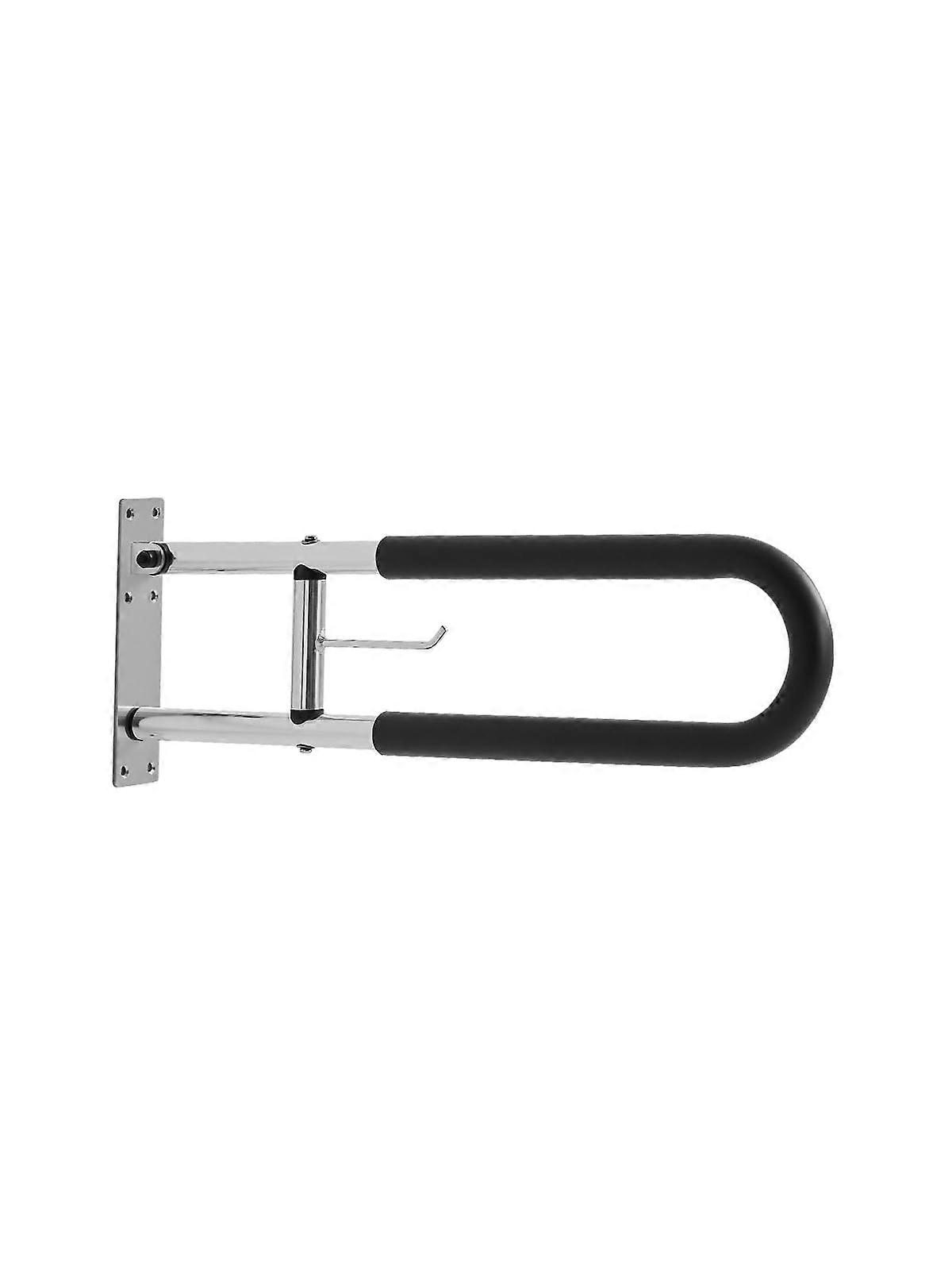Flip Up Toilet Grab Bars with AntiSlip Handle, 300 Lbs Load Capacity