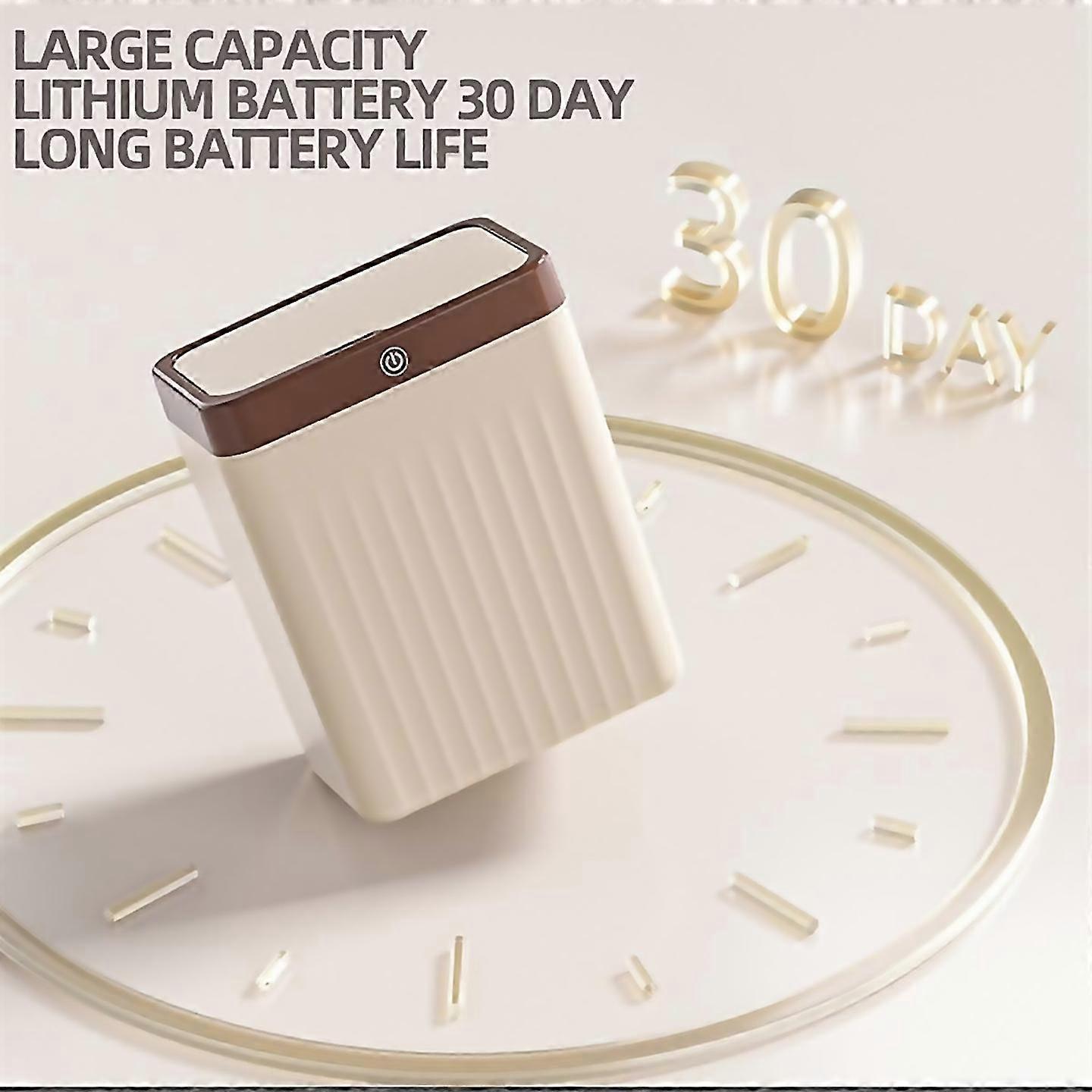 For 10l Intelligent Induction Trash Can Kitchen Storage Khaki