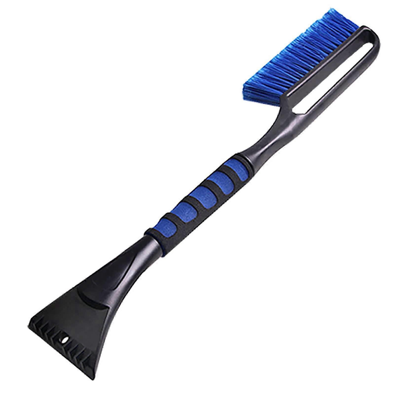 Car snow brush with foam handle, double head, nylon brush, for windshield cleaning