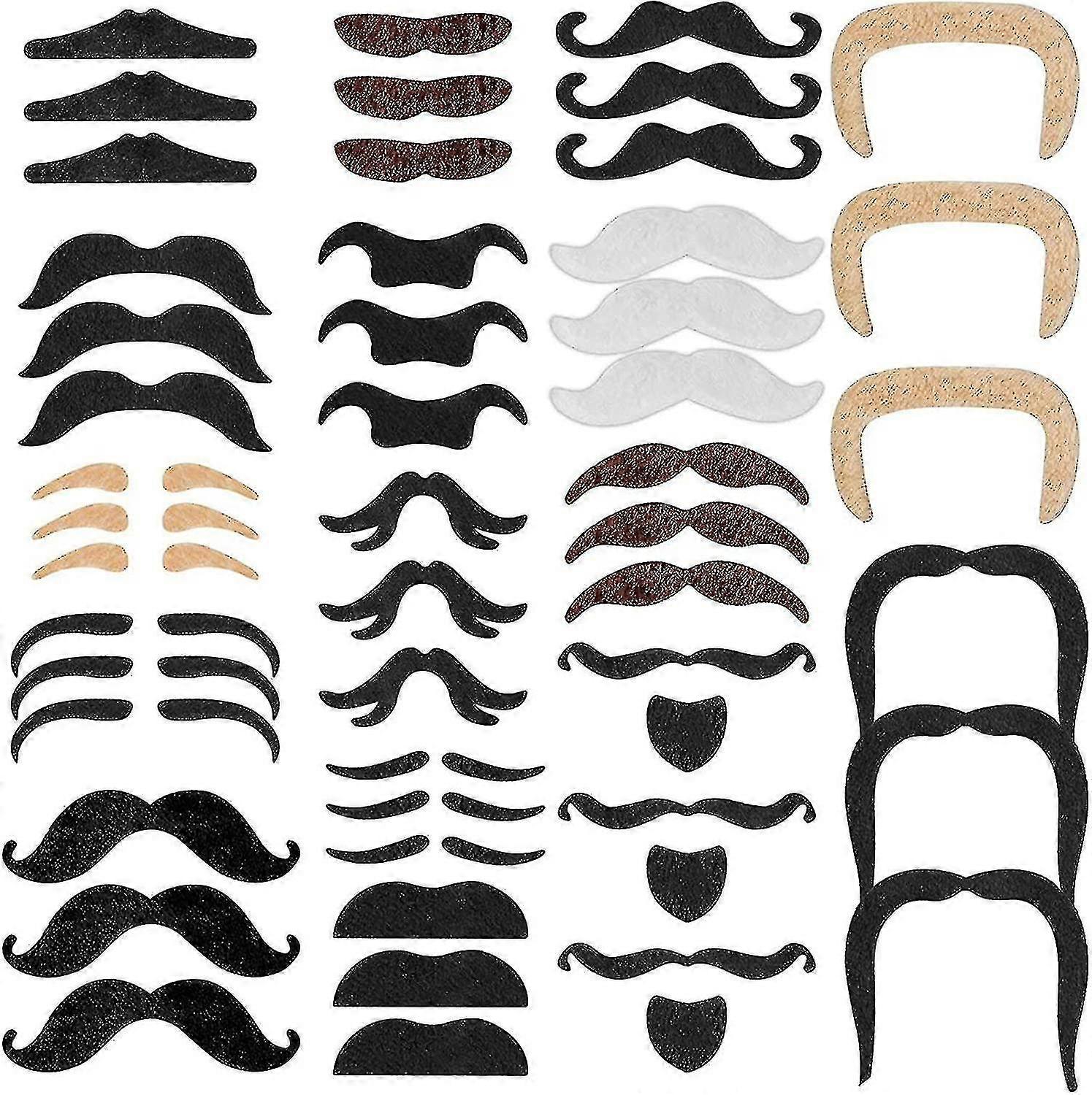 Mustache Self-adhesive, False Beard Gluing Adhesive Beards False Be...