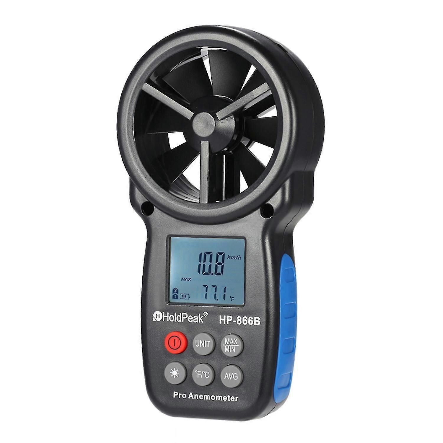 Holdpeak HP-866B Mini LCD Digital Anemometer Replacement for Wind Speed Air Velocity Temperature Measurement