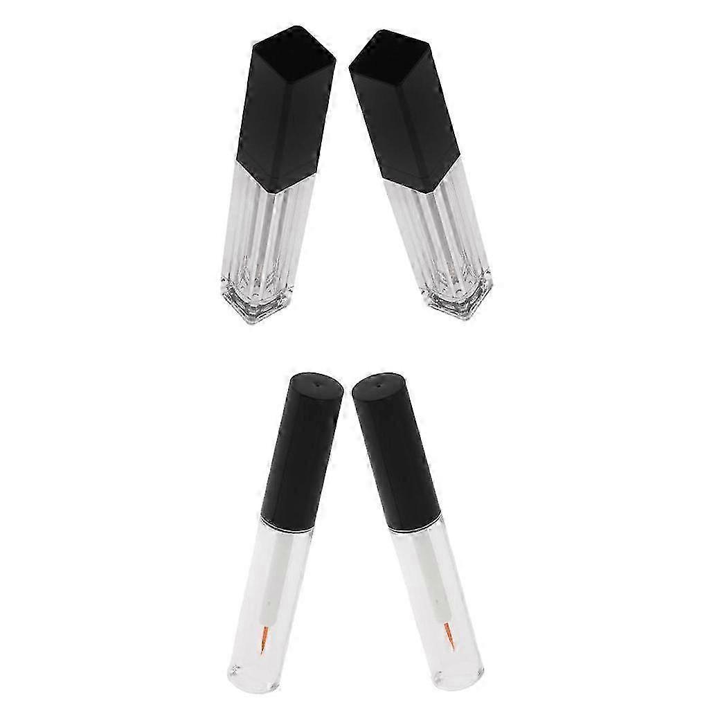 4pcs 4ml 8ml Empty Clear Tube Liquid Eyeliner Bottles Vials Holder