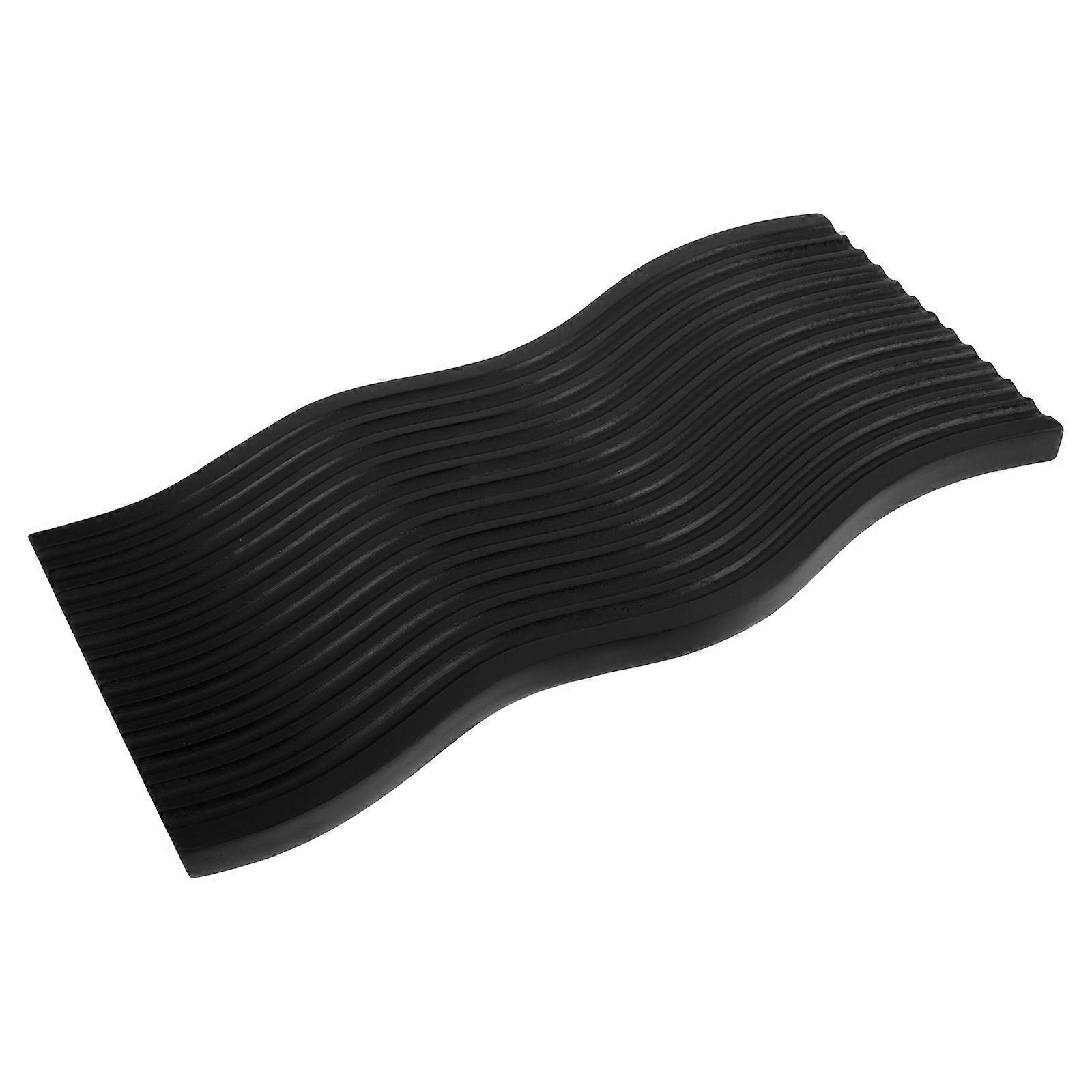 Black Wooden Bathroom Tray for Counter with Wave Shape Design As Soap Dispenser Sponge Holder for Bathroom Use 1Set