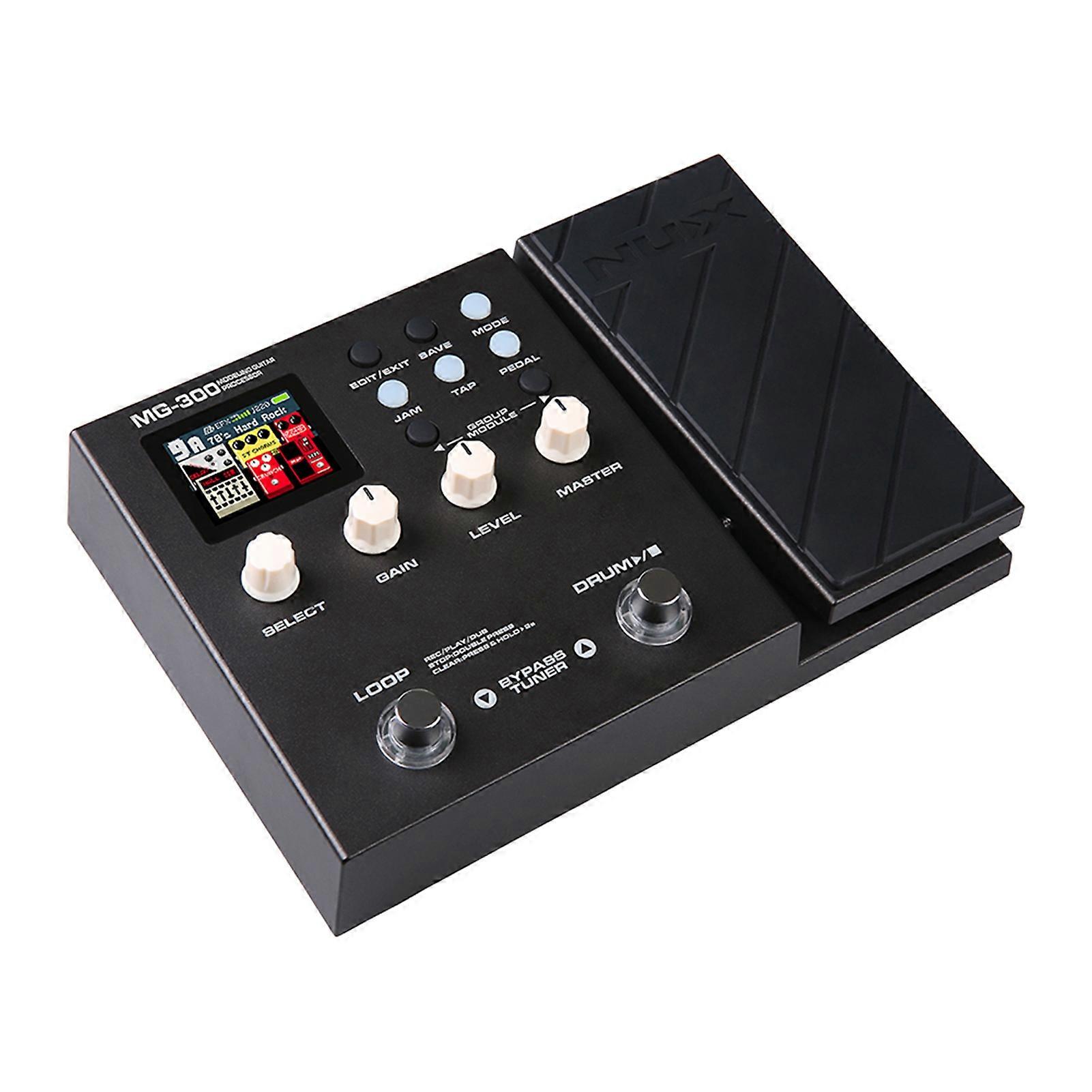 MG-300 Gitarr Multi-Effektpedal, 230x160x58mm, 9V DC Ström