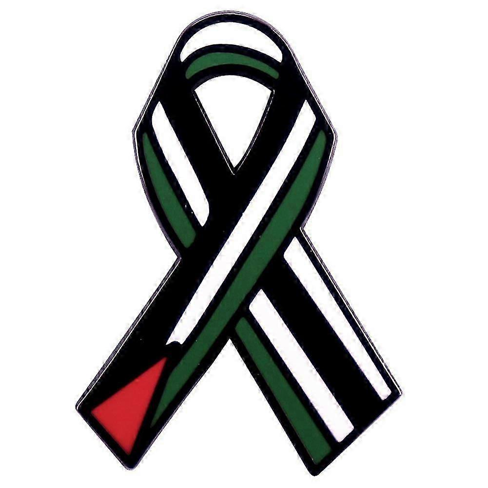 Palestinian Flag Ribbon Enamel Pin Backpack Hat Decoration