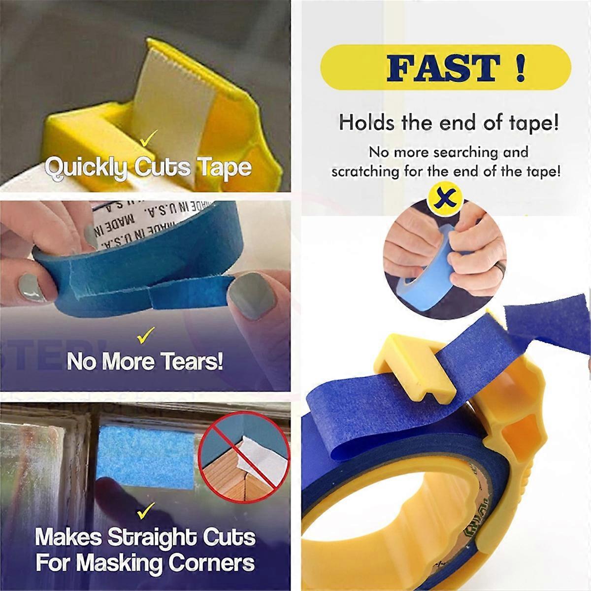 Painter Masking Tape Applicator Dispenser Machine with Tape Cutting Tool for Repair and Beautify Cr