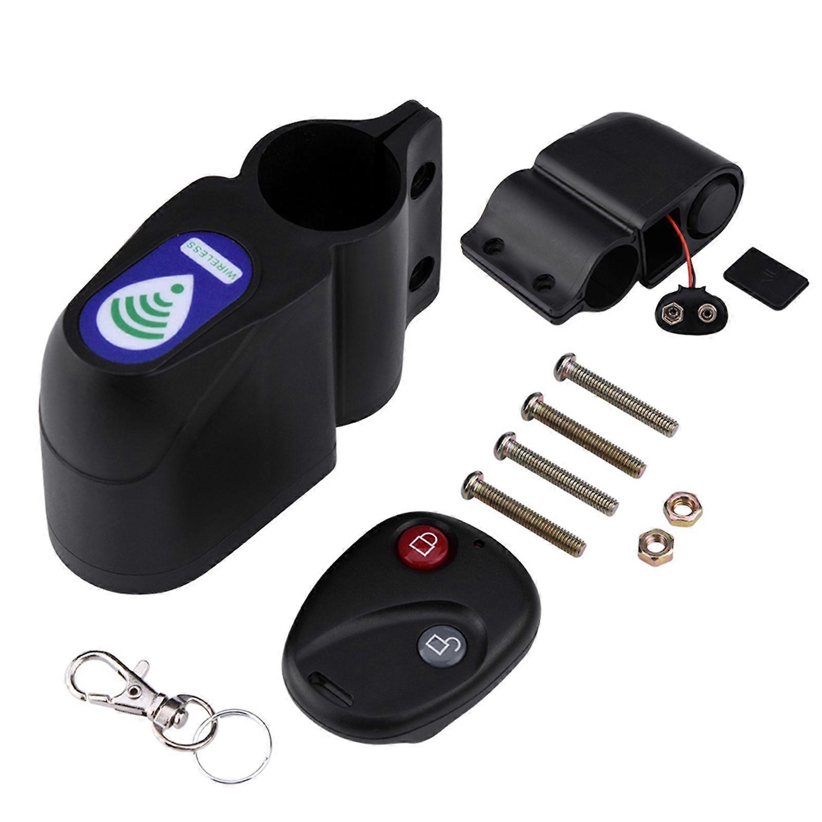 Black ABS  Wireless Remote Control Security Vibration Alarm Anti theft Lock