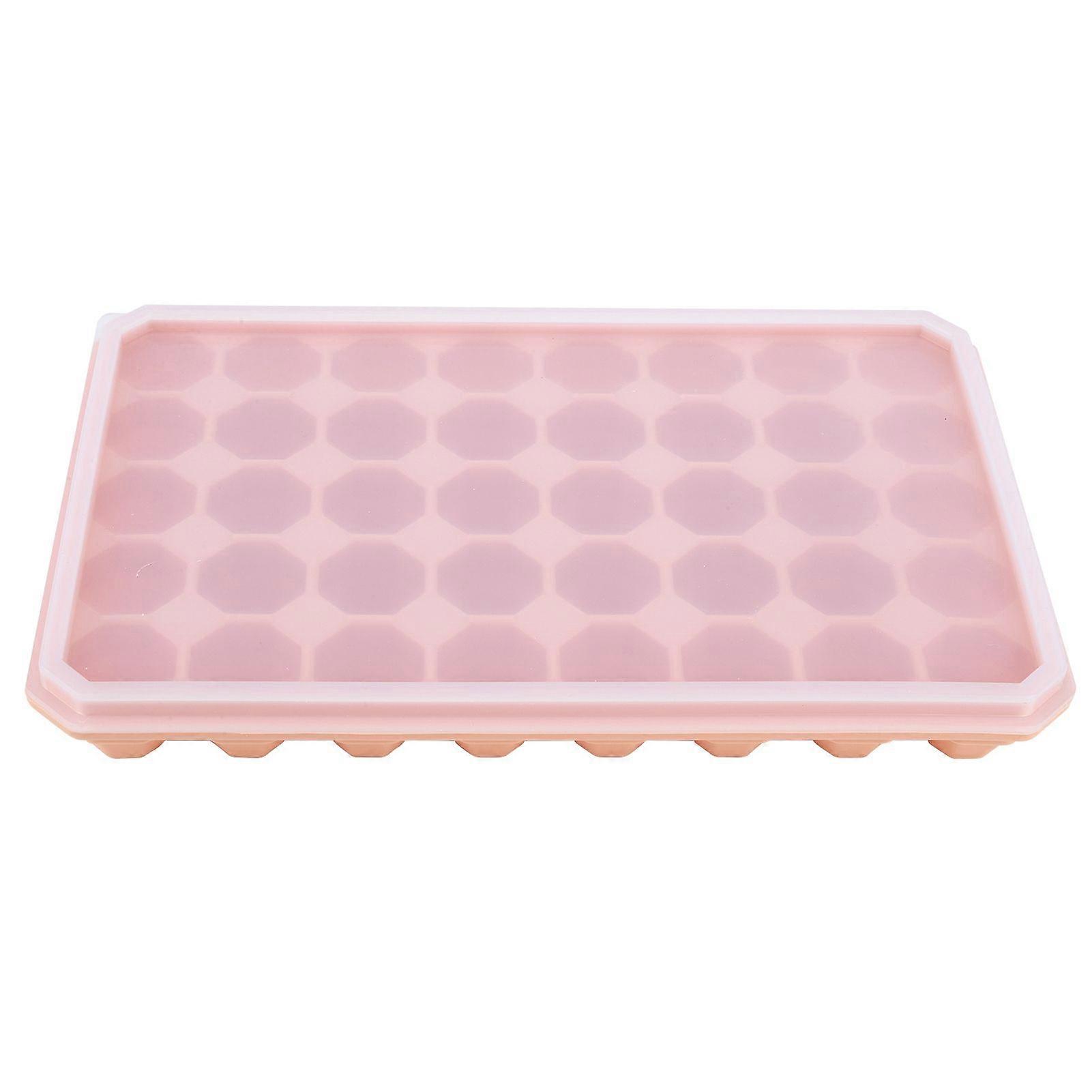40 Grids Silicone Ice Cubes Tray Mould Mold DIY Ice Maker with Removable Lid Kitchen AccessoriesOrange