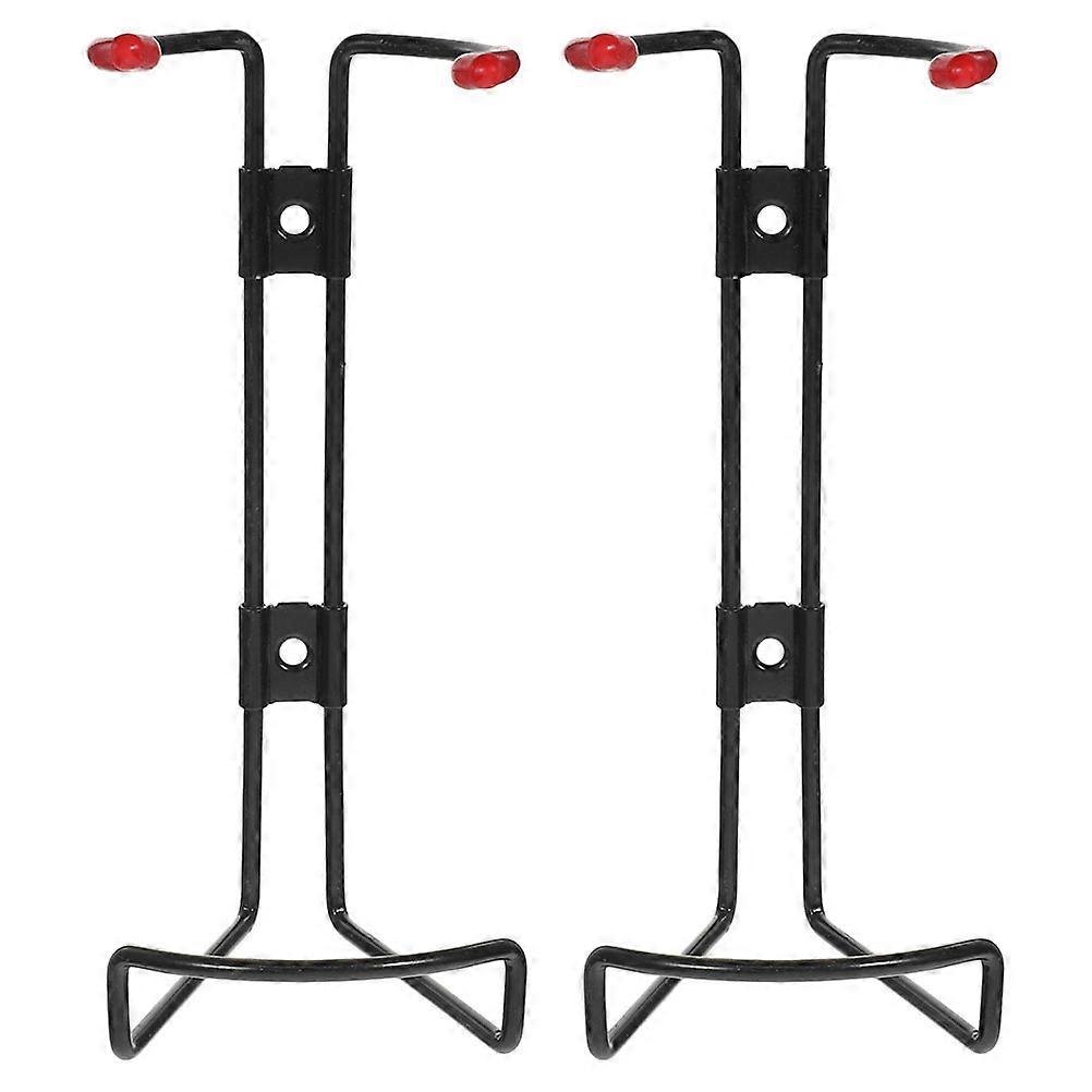 Fire Extinguisher Strap Bracket for Homes Black Steel Wall Mount Hooks for Holding Fire Extinguishers 2Pcs