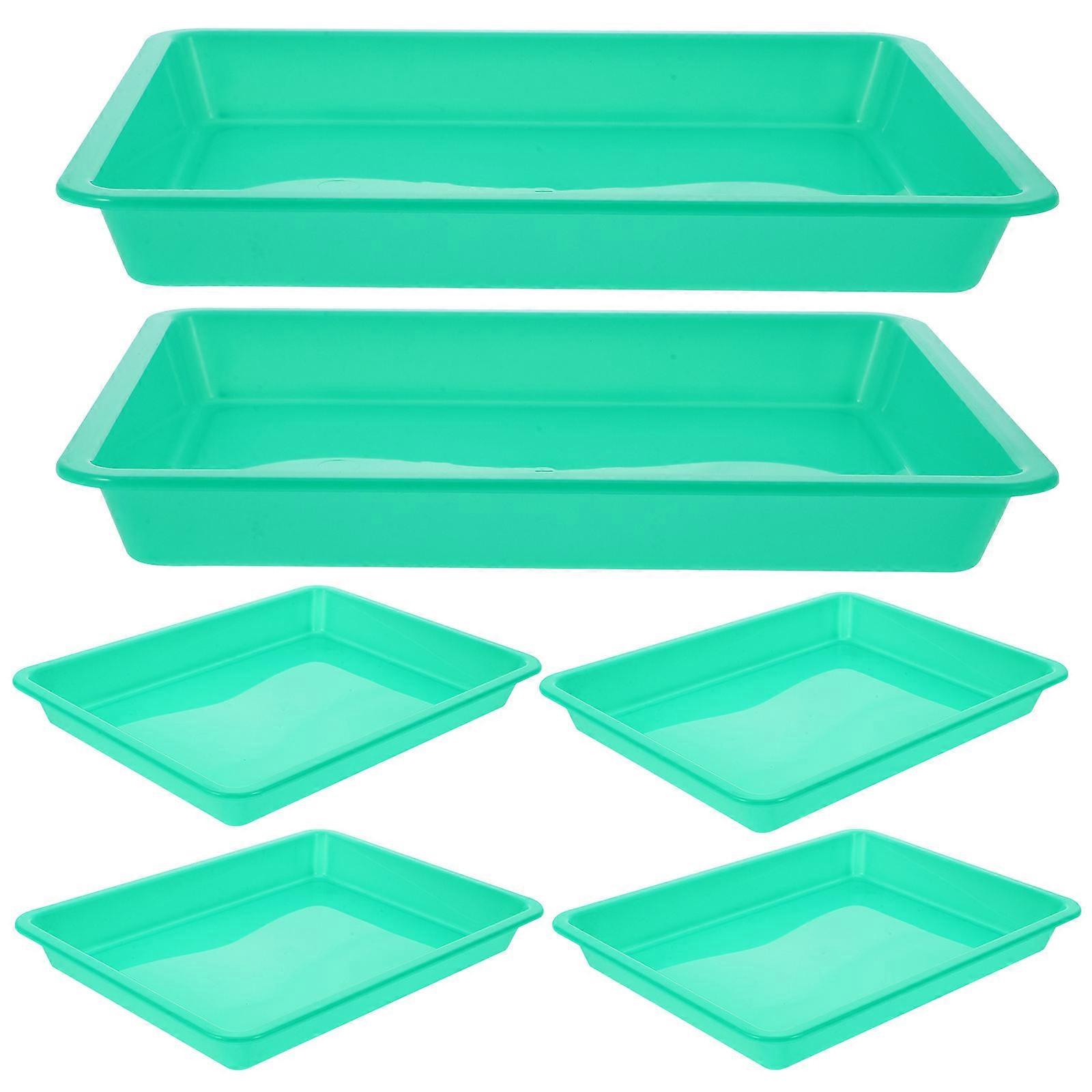 Puzzle Sorter Trays Plastic Puzzle Organizer for Storage 6Pcs Set Green