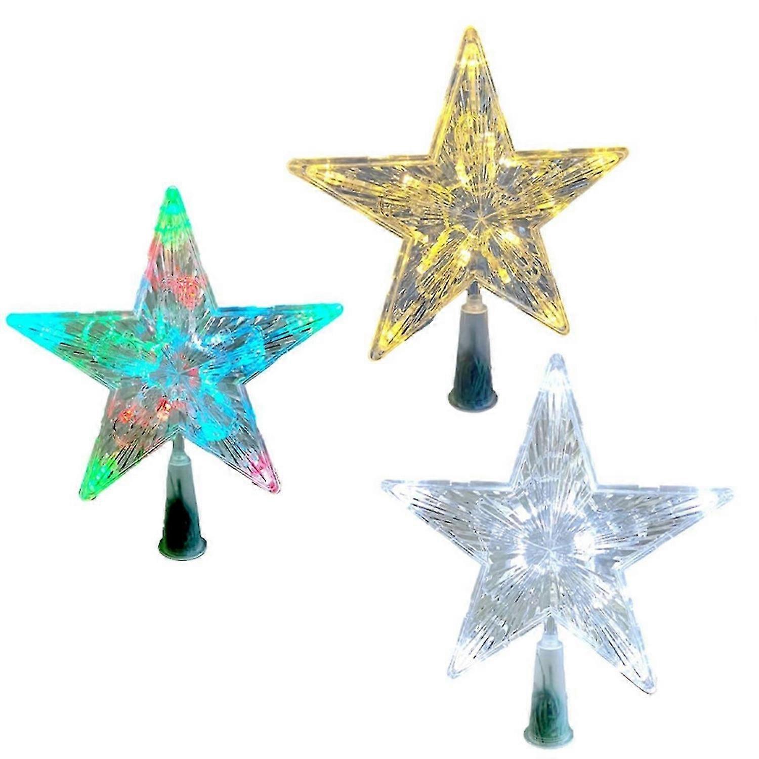 LED transparent five-pointed star Christmas tree spire