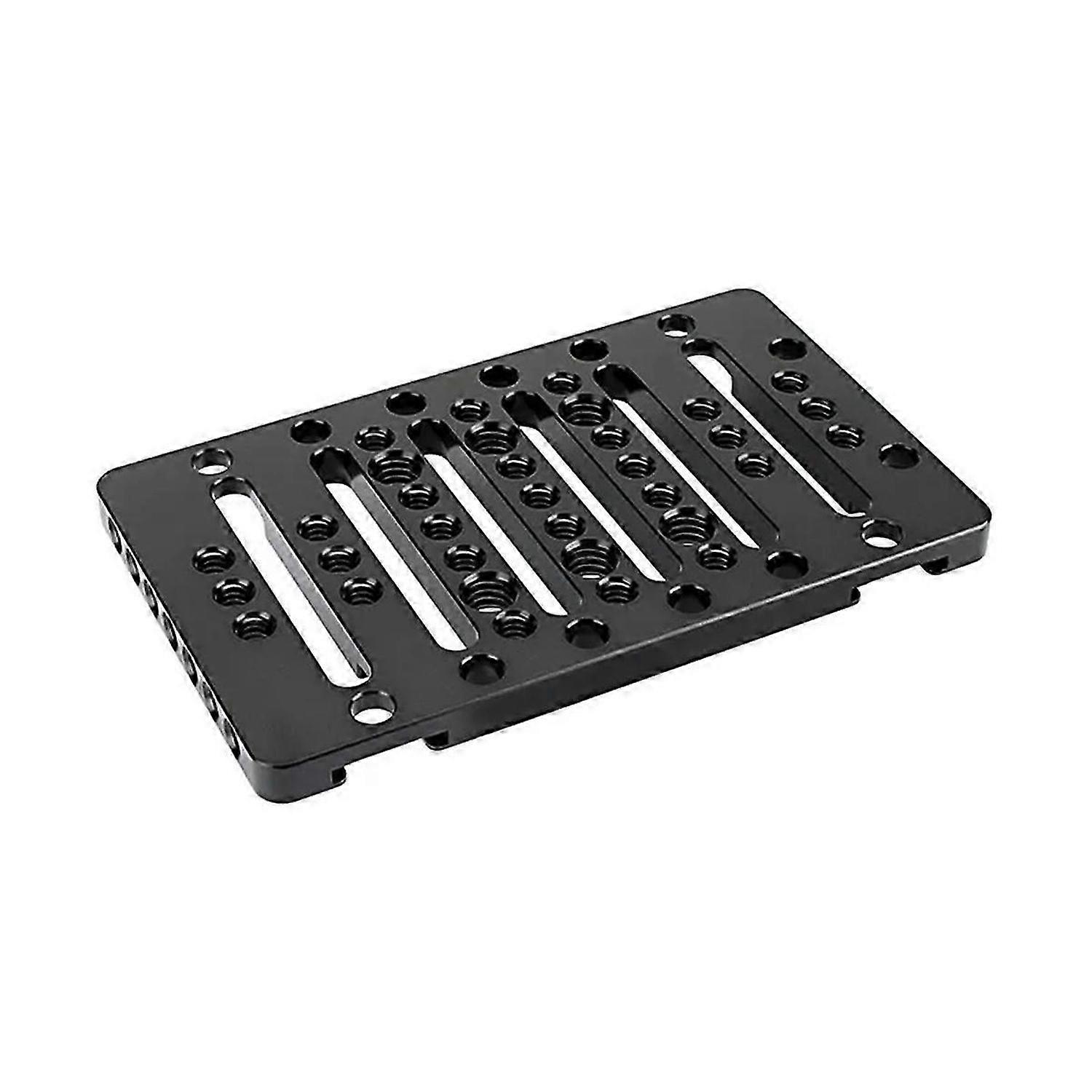 Cheese Plate with 1/4inch 3/8inch Thread Holes and Built-in 4 Cold Shoe Mounts to Quick Release for