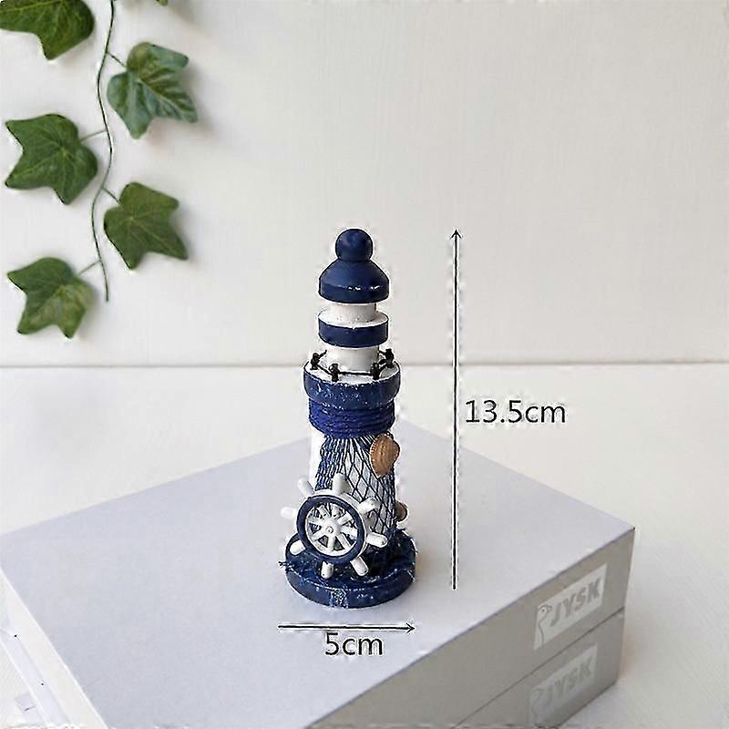 Mini Wooden Lighthouse,Miniature Lighthouse,Marine Decoration LighthouseMediterranean Lighthouse Ornaments Decorations,Nautical Miniatures Edition