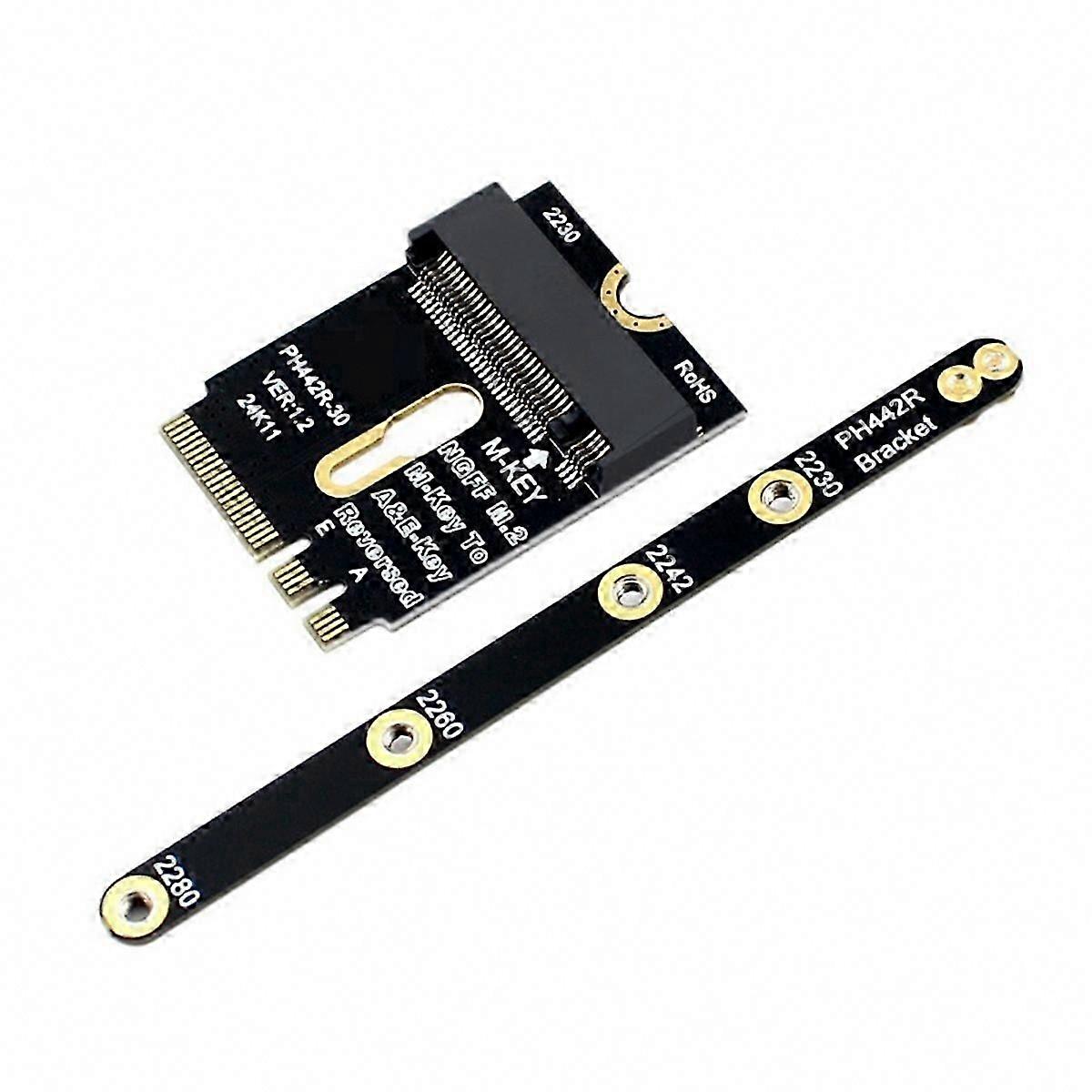 M.2 WiFi to NVMe SSD Adapter PCIe 4.0 for NGFF Key A+E WiFi/WWAN/LTE Module Card Raiser