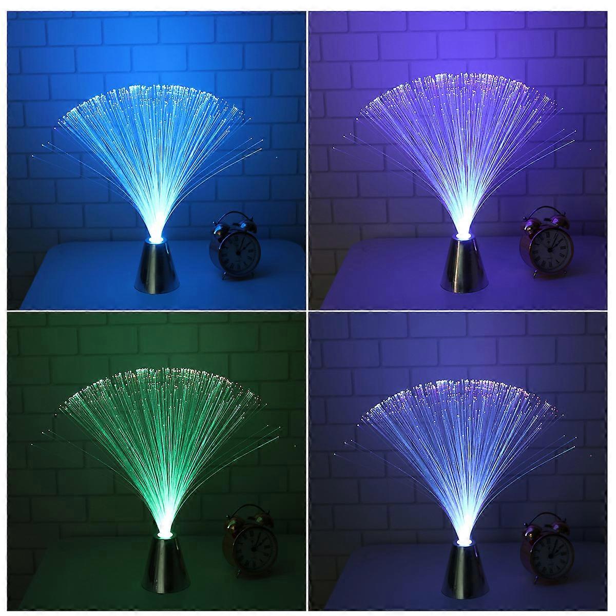 Fiber Optic Lamp LED Lighting for Decoration Use 6Pcs Set Silver