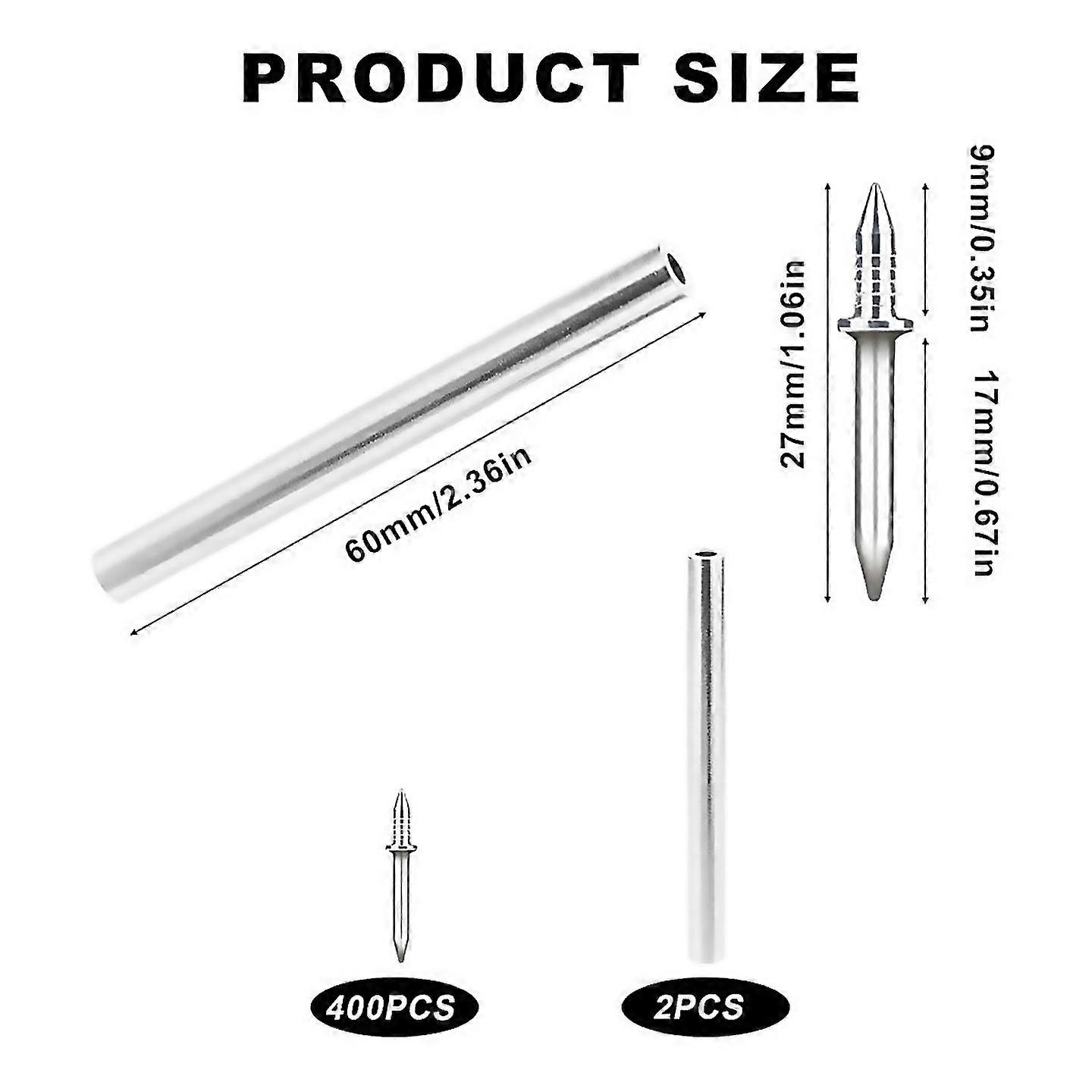 For 400pcs Seamless Nails Doubleheaded Screw With Sleeve