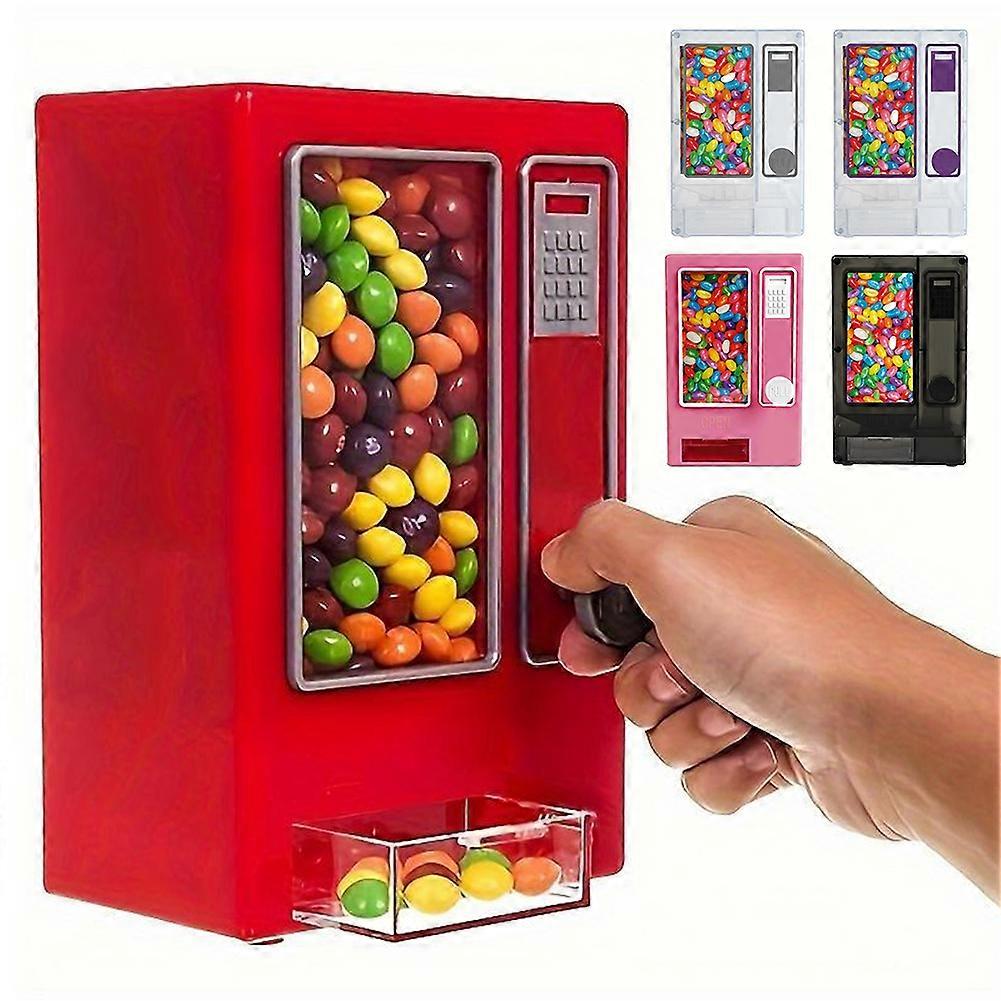 Retro Mini Candies Vending Machine No Batteries Required, Large Capacity for Gumballs, Jelly Beans & Treats, Fun for Home Office
