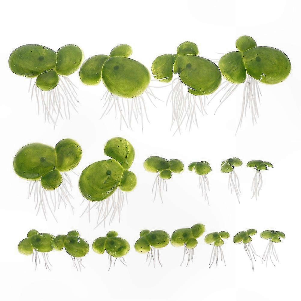 36Pcs Mini Artificial Duckweed Aquarium Plants, Fish Tank Simulation Decor Accessories