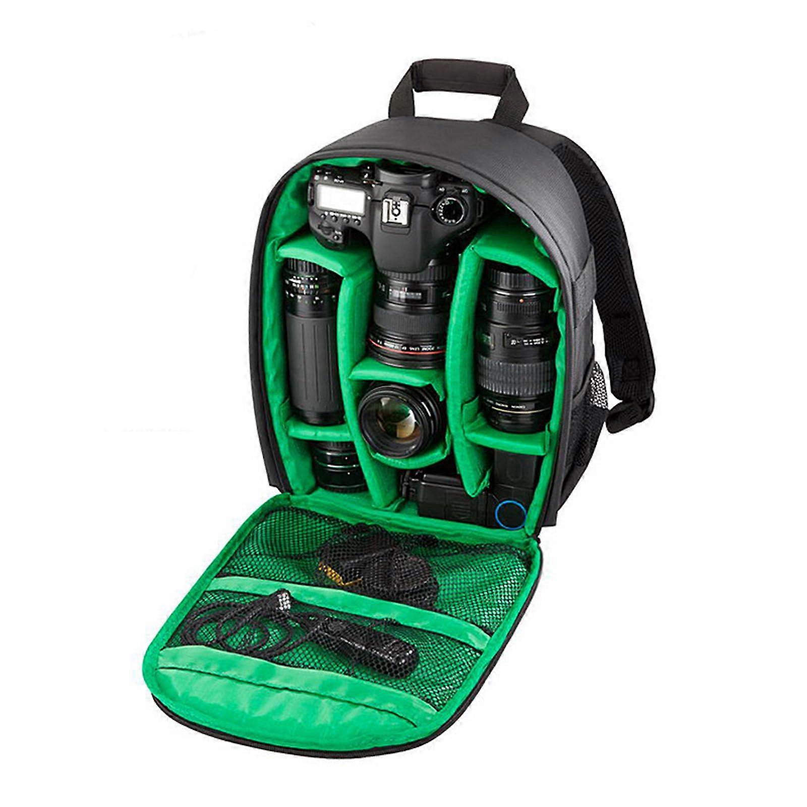 DSLR Backpack Video Digital Camera Bag For DSLR Lenses Multifunctional Outdoor Photo Case Green