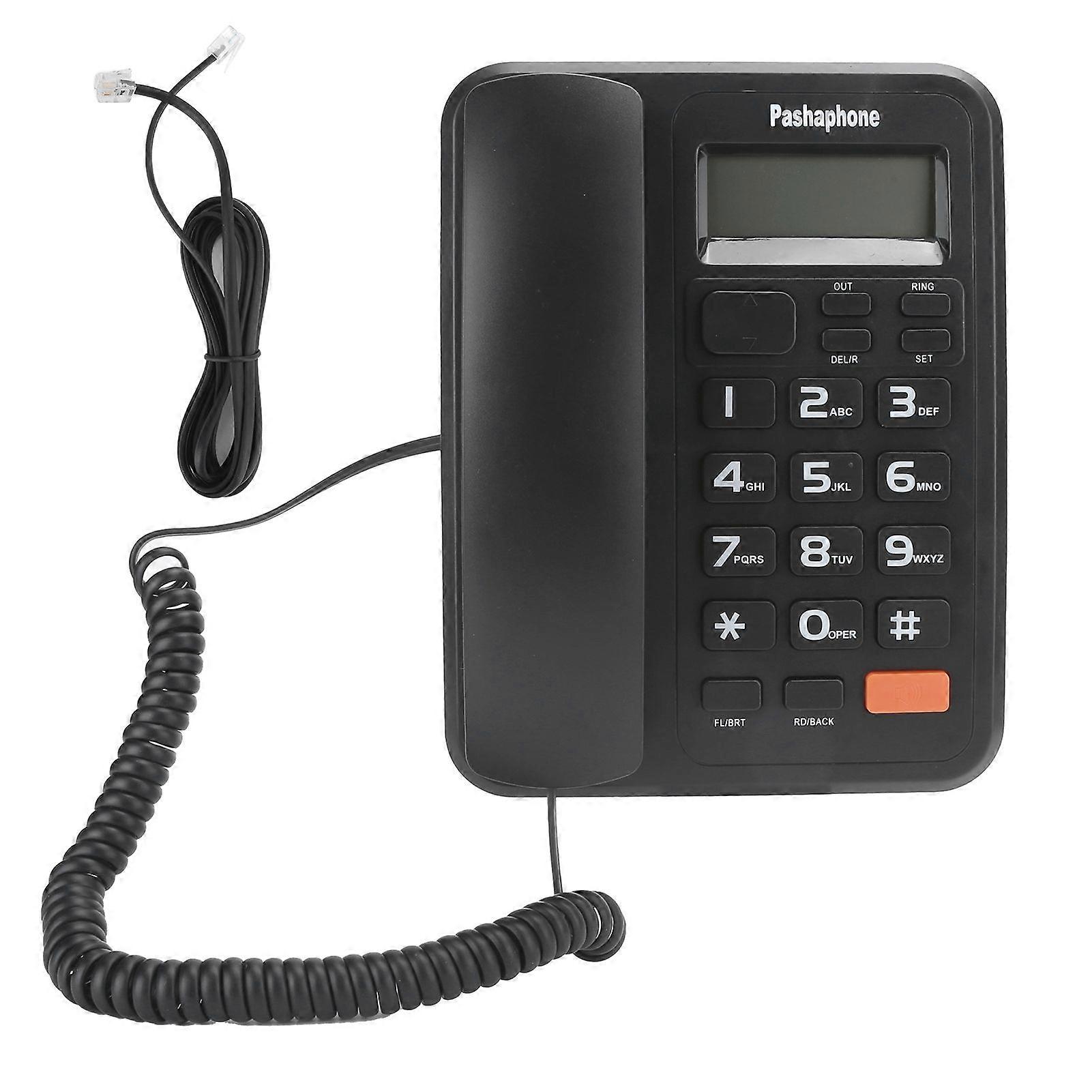KXT2022CID Fixed Telephone Home Wired Landline Business Office Corded Desk Phone Black