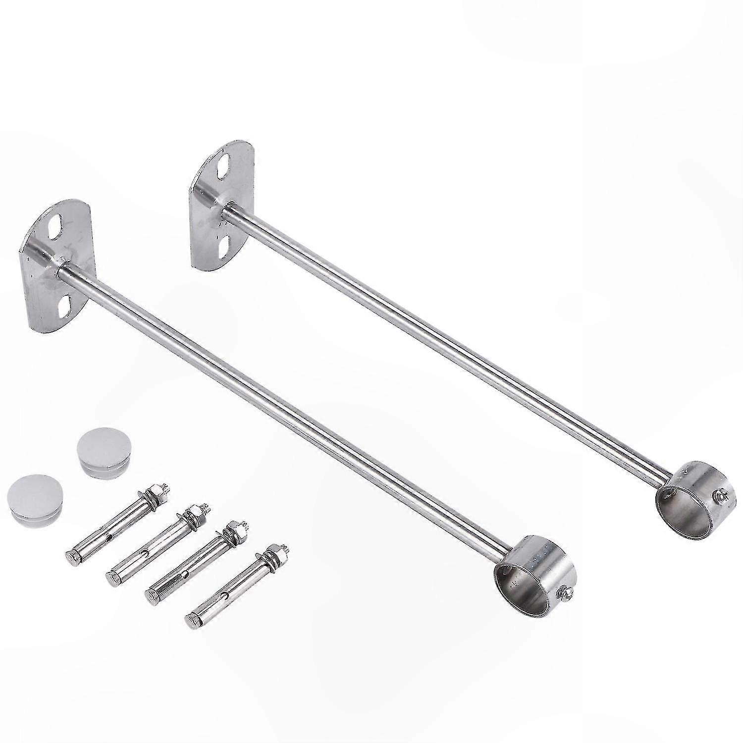 Wardrobe Rod Support Bracket, 25mm Diameter, Ceiling-Mounted Pipe Holder for Closet Rails and Storage Solutions