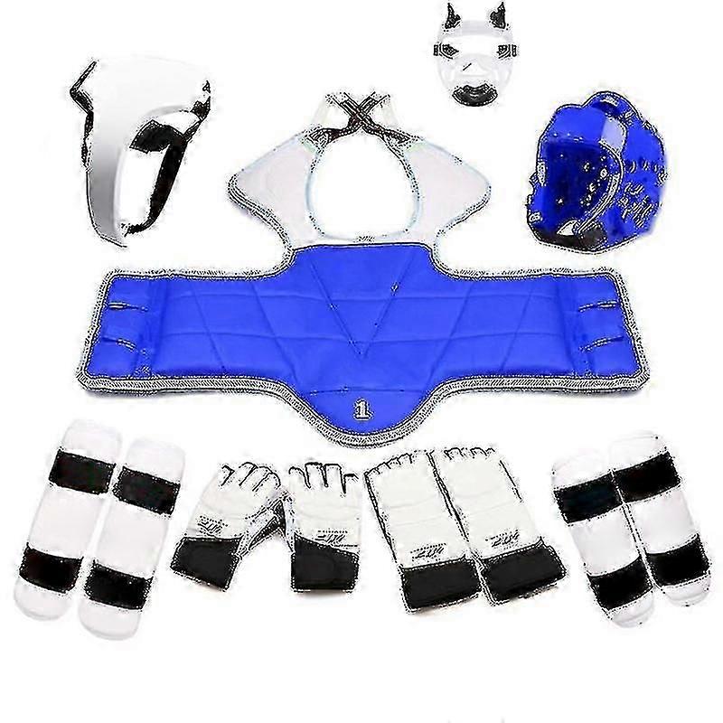 Taekwondo Fünfteiliges Schutzausrüstungsset mit Helm, Rüstung, Handschuhen