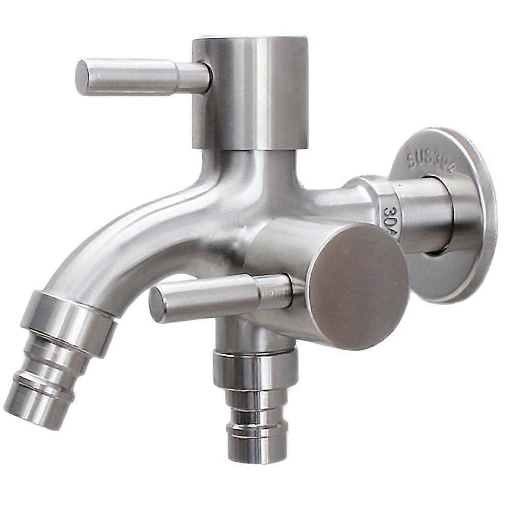Multiple Use Faucet Stainless Steel Water Tap Universal Fit Leak-Proof Silver for Control Water Flow