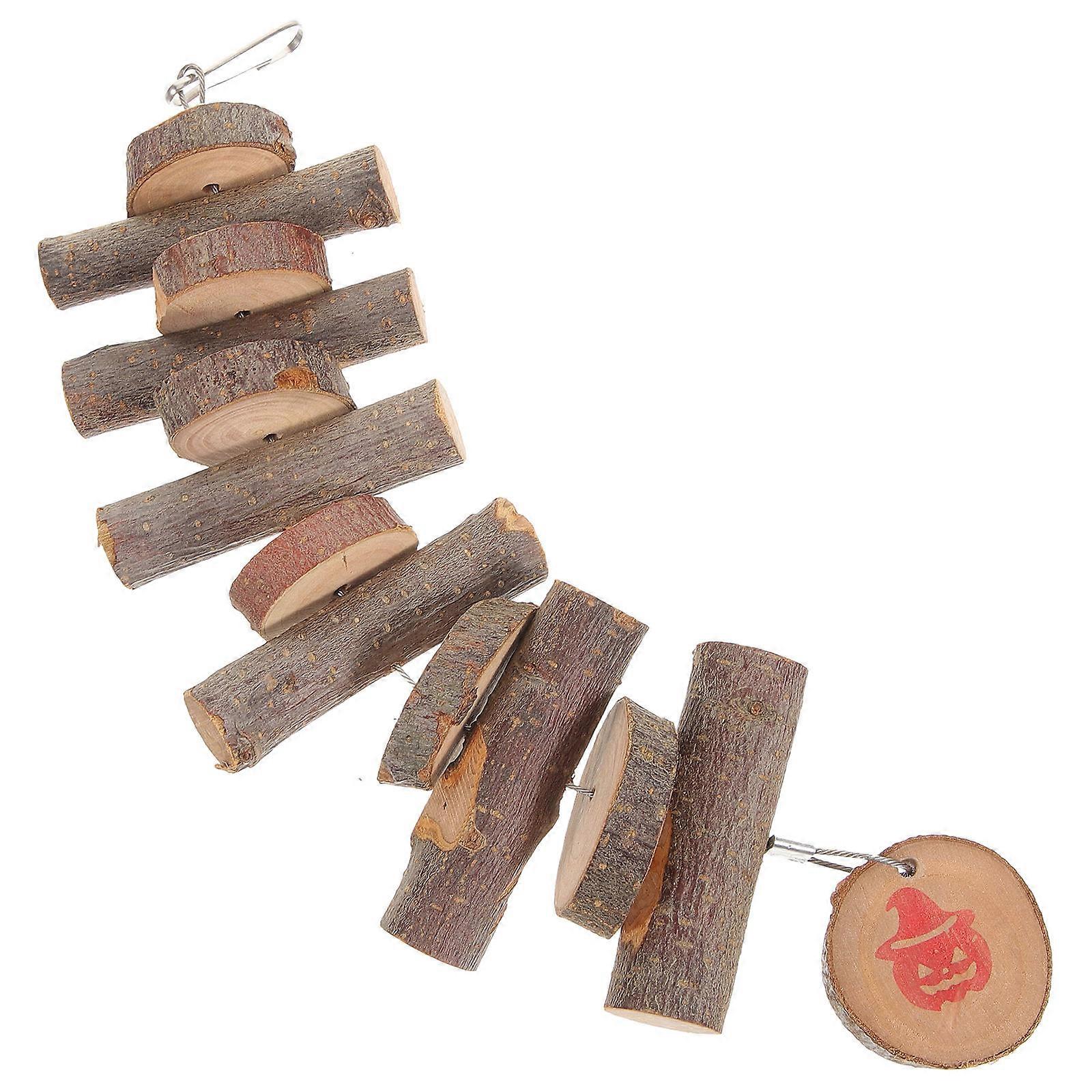 Wooden Bunny Chewing Playthings Rabbit Chew Toy for Pet Use 2Pcs