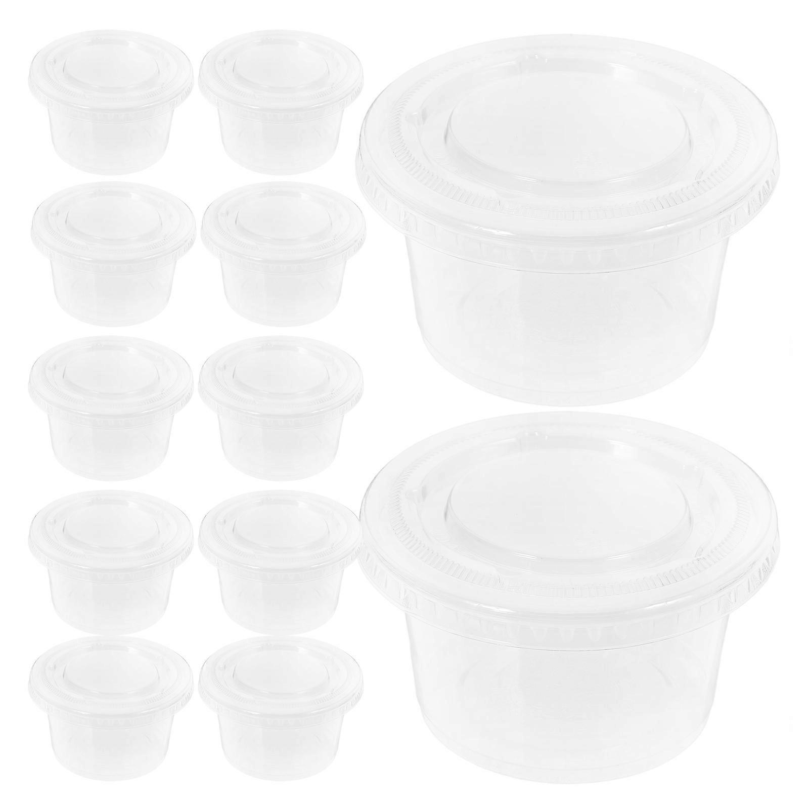 Round Plastic Dessert Cups 200Pcs For Customers Jelly And Pudding 250Ml Keep Fresh