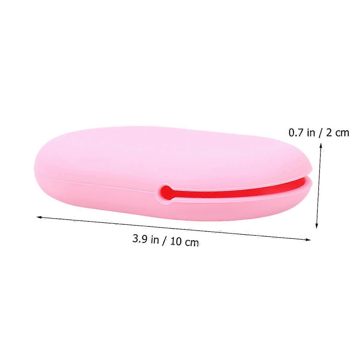 Pink Rectangular Earbud Case Portable U Disk Data Cable Organizer Bag Protection from Moisture Small Accessories 1Pc
