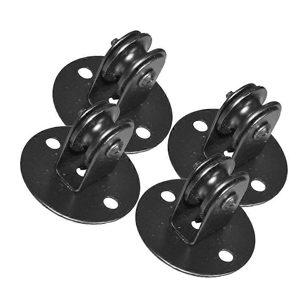 Heavy Duty Pulley 8Pcs Black Ceiling Pulley For Durable Use In Dining Area And Outdoor Chandeliers With Easy Installation Feature
