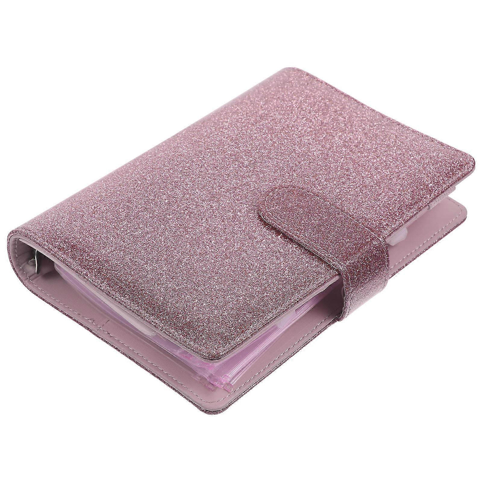 Budget Book Organizer Binder for Office Use 4Sets Pink Planner