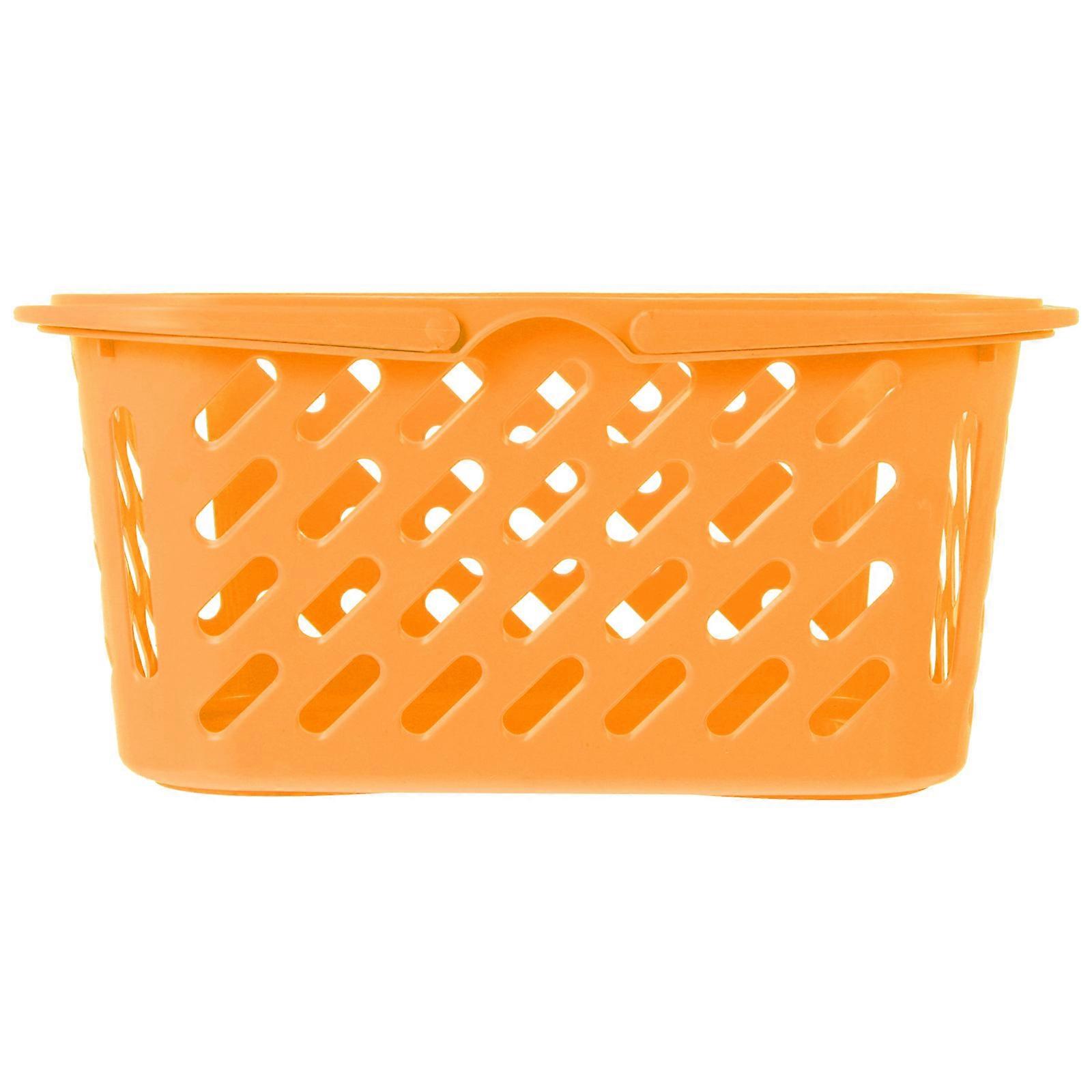 2Pcs Plastic Shopping Basket Rectangular Container Home Organization