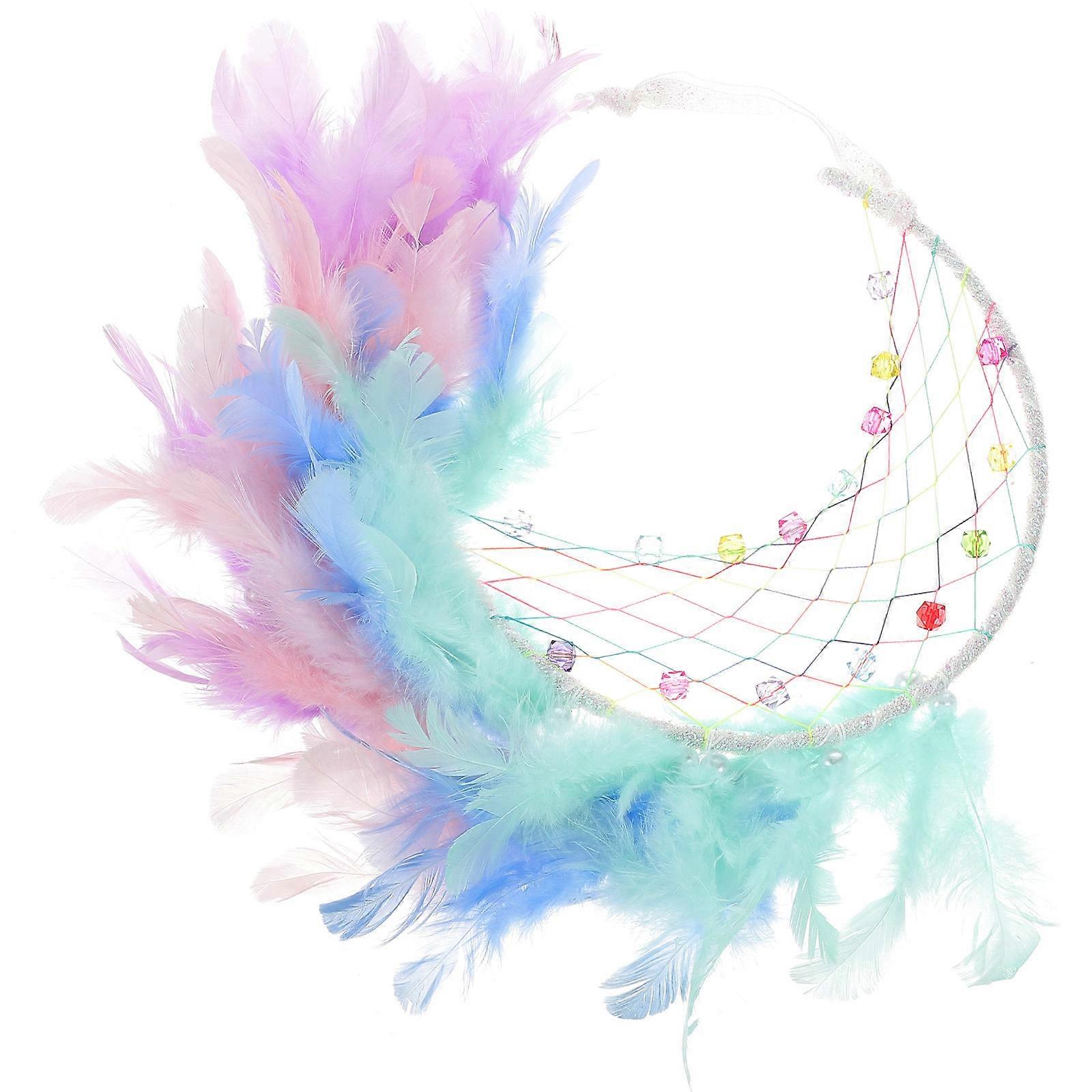 Moon Dream Catcher Hanging Decor for Room Decoration Multicolor