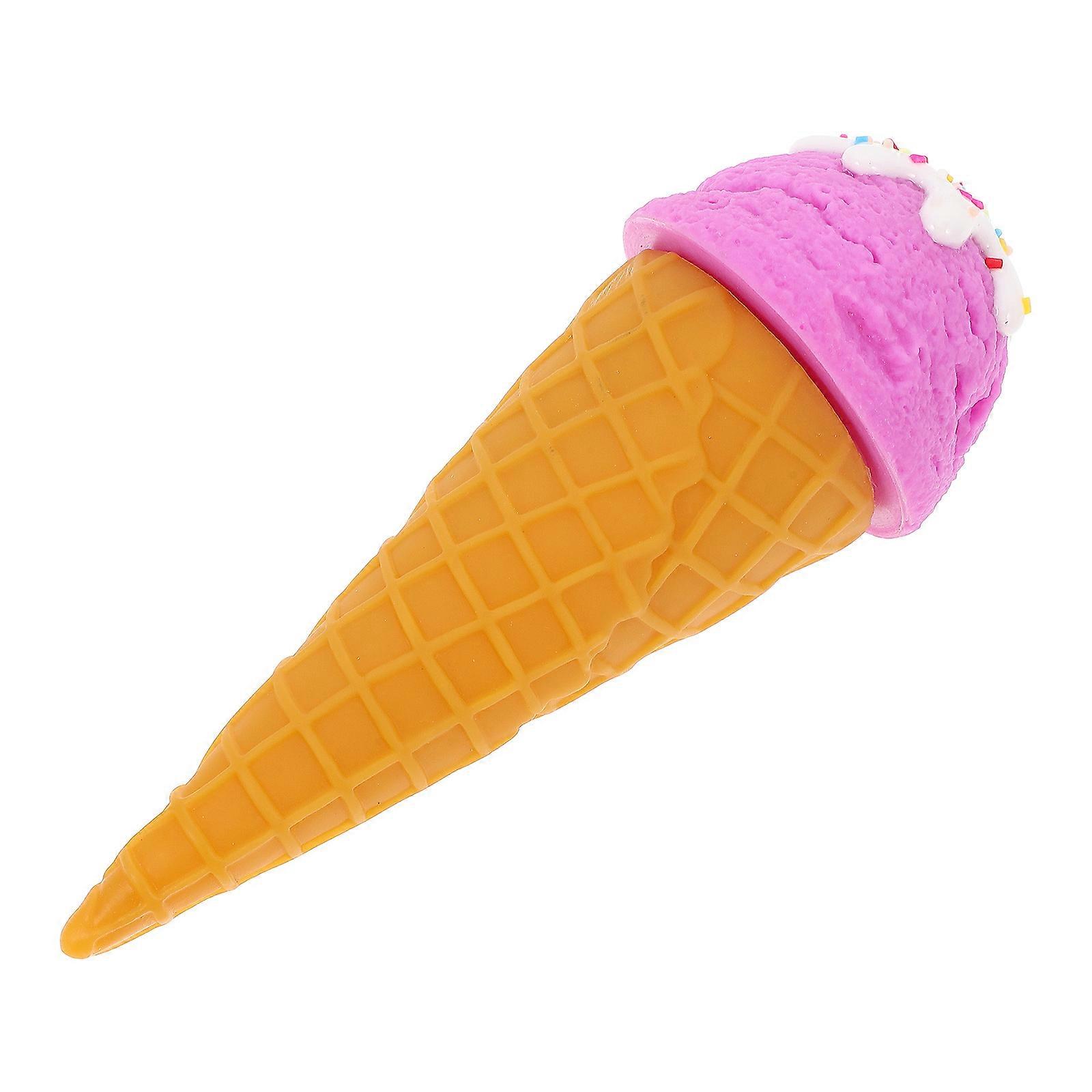 Fake Ice Cream Cone Decoration Display Multi Color PVC For 1Set