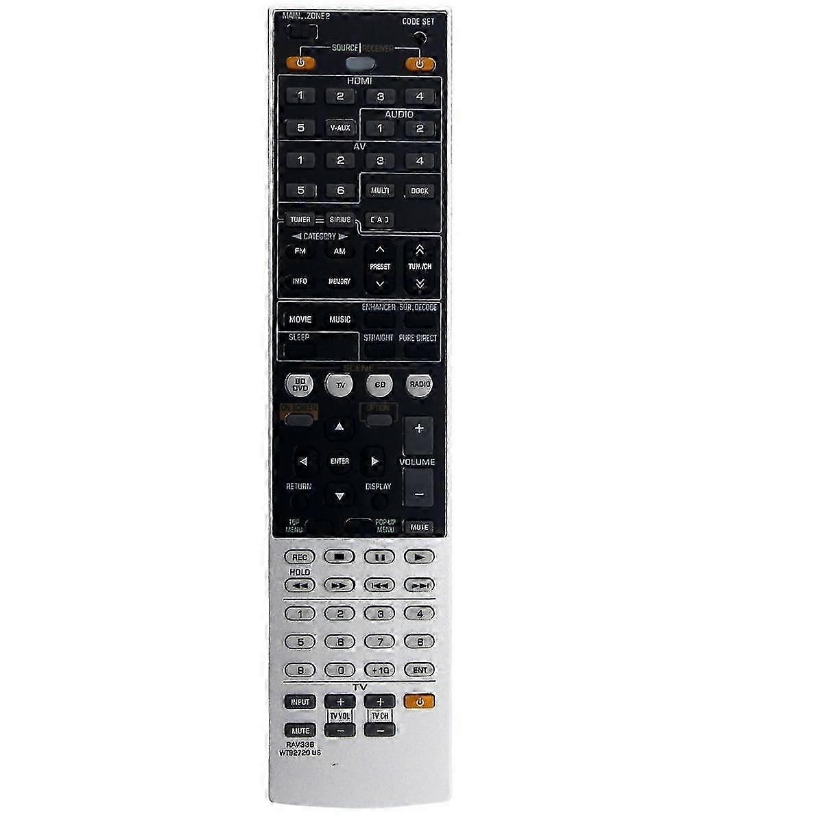 RAV336 WT92720US Replace Remote for AV Receiver RX-A700 RX-V667 RX-A700BL -6063 Sub Remote RAV337 R